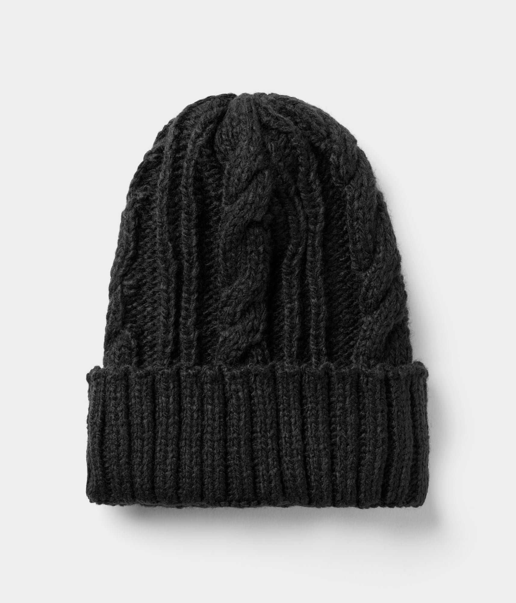 Cable Knit Beanie Black - Main Image