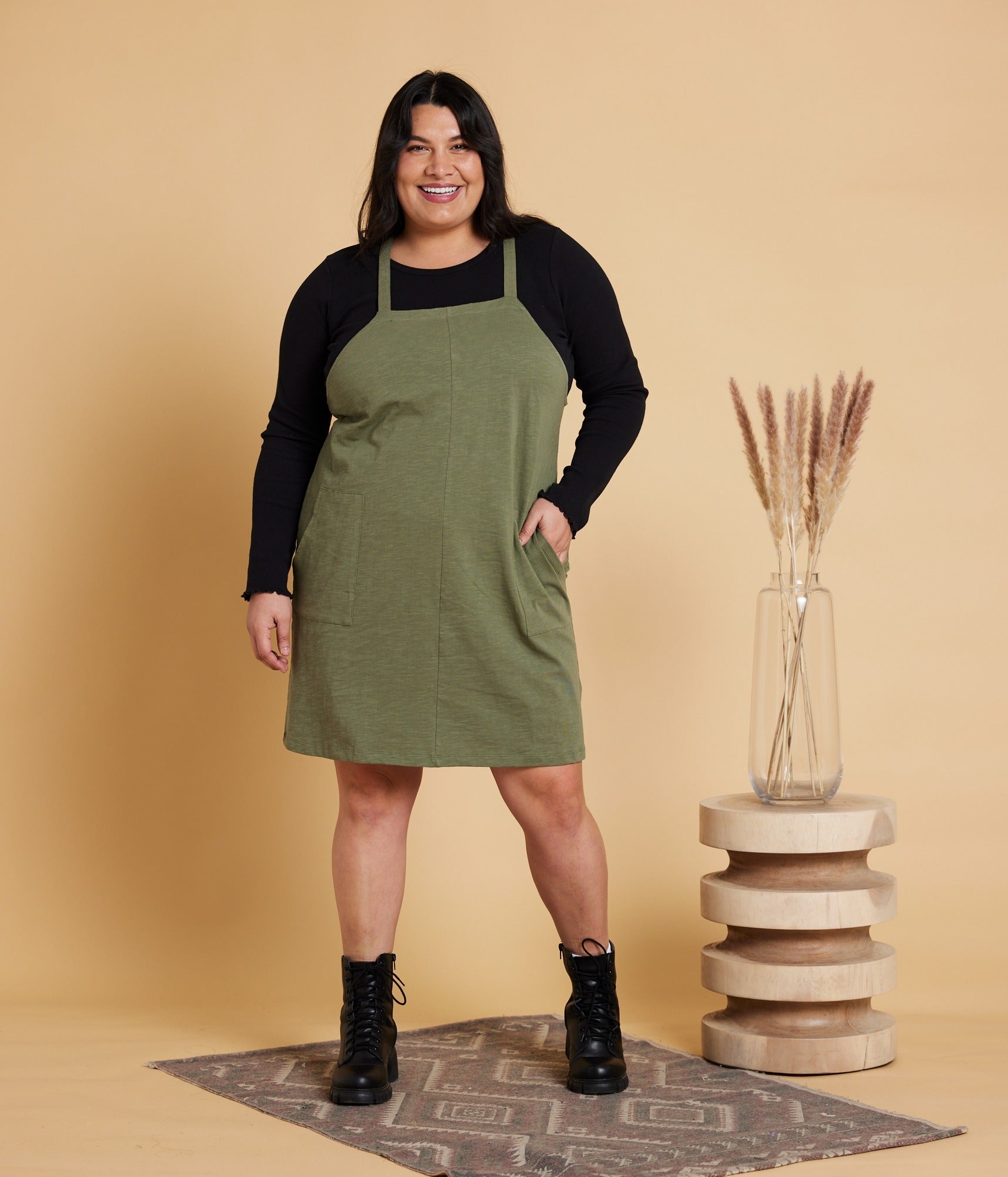 macy green dress Macy Dress in Sage Green – Macy's Dollhouse main image 0