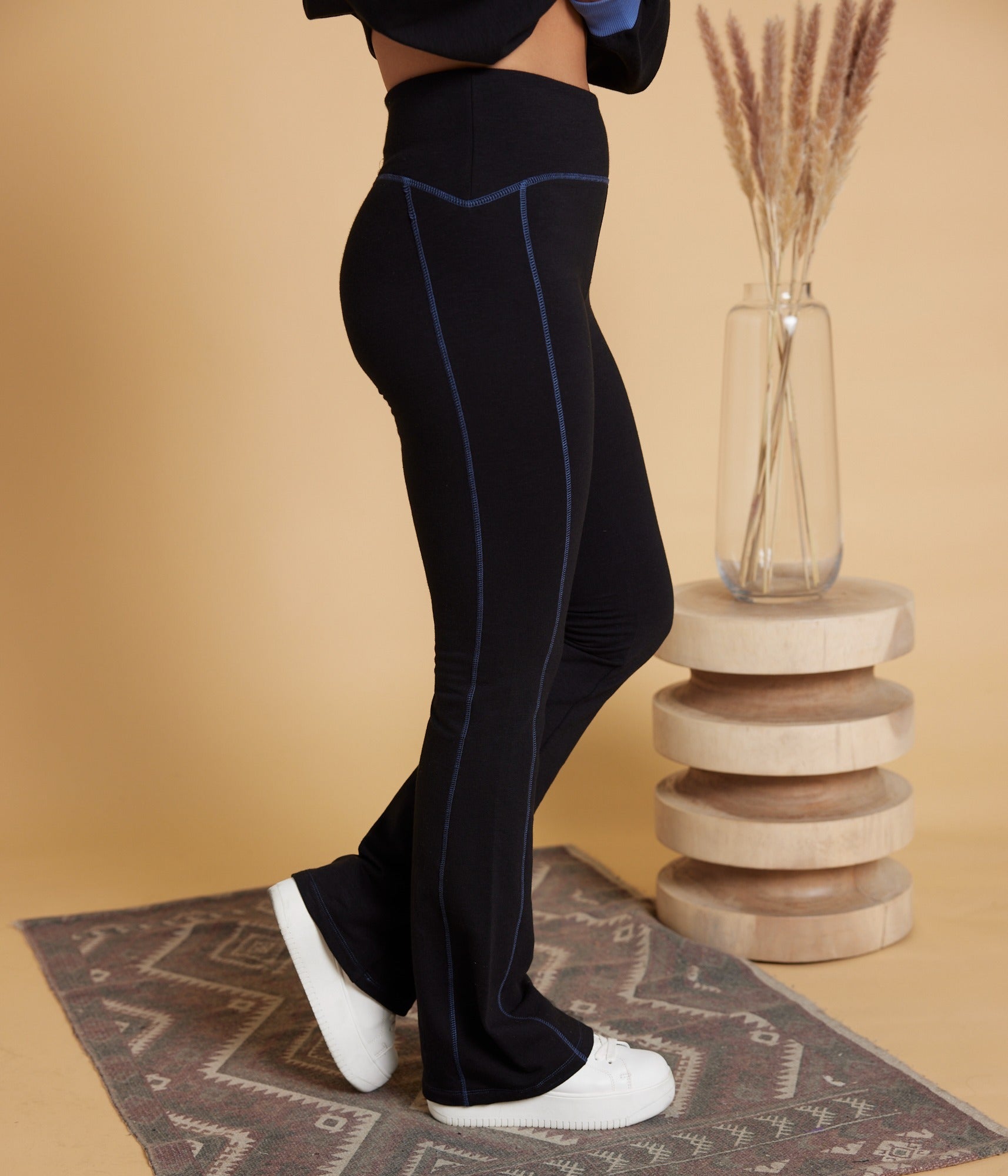 Dawn Pant - Black/Cobalt
