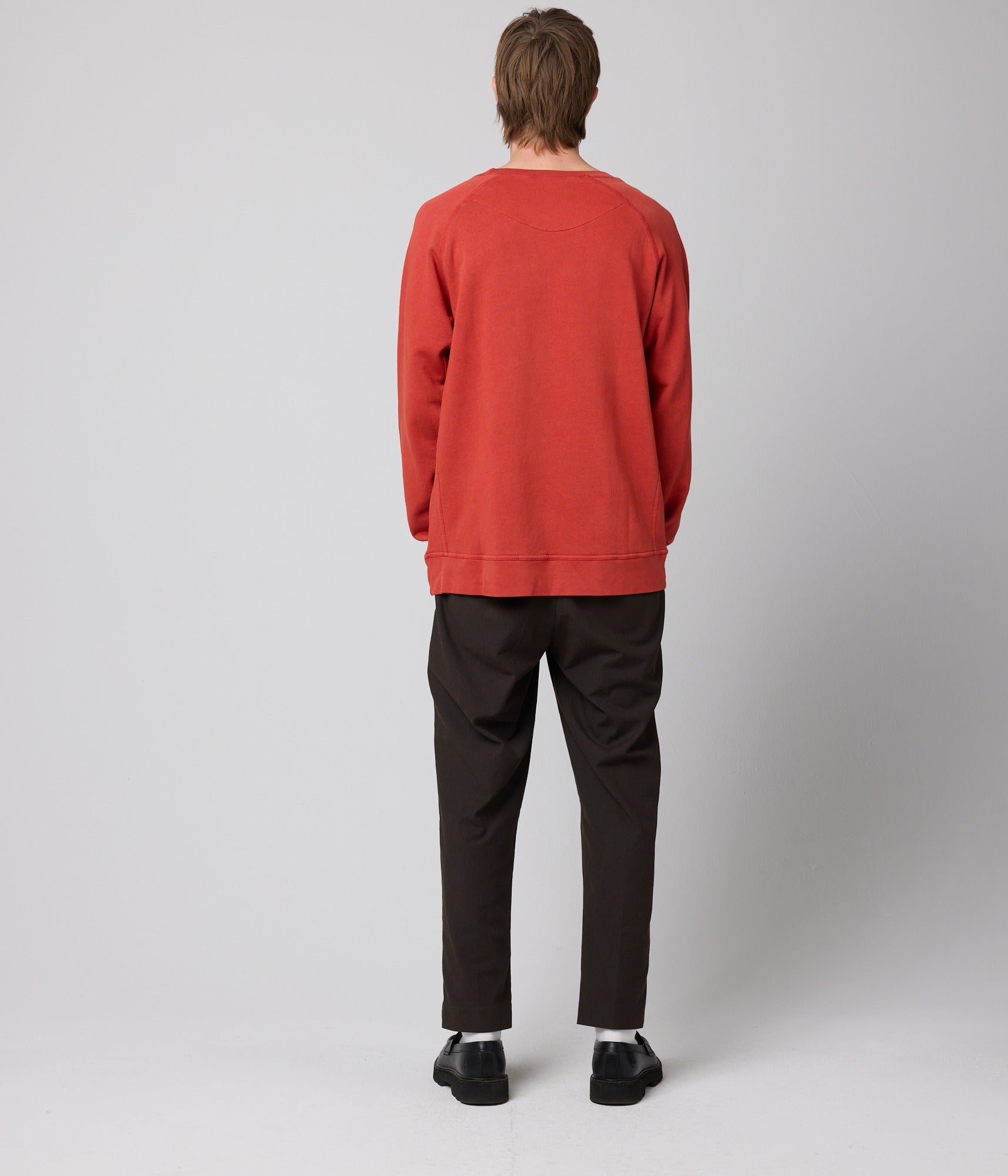 Unisex Pocket Crewneck Sweatshirt - Red