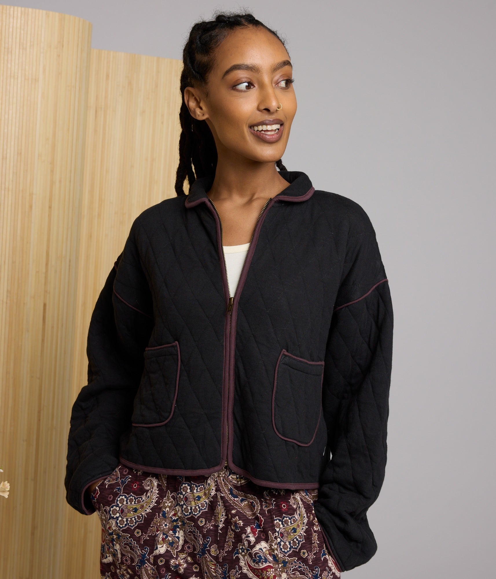 Elderberry Quilted Jacket - Black