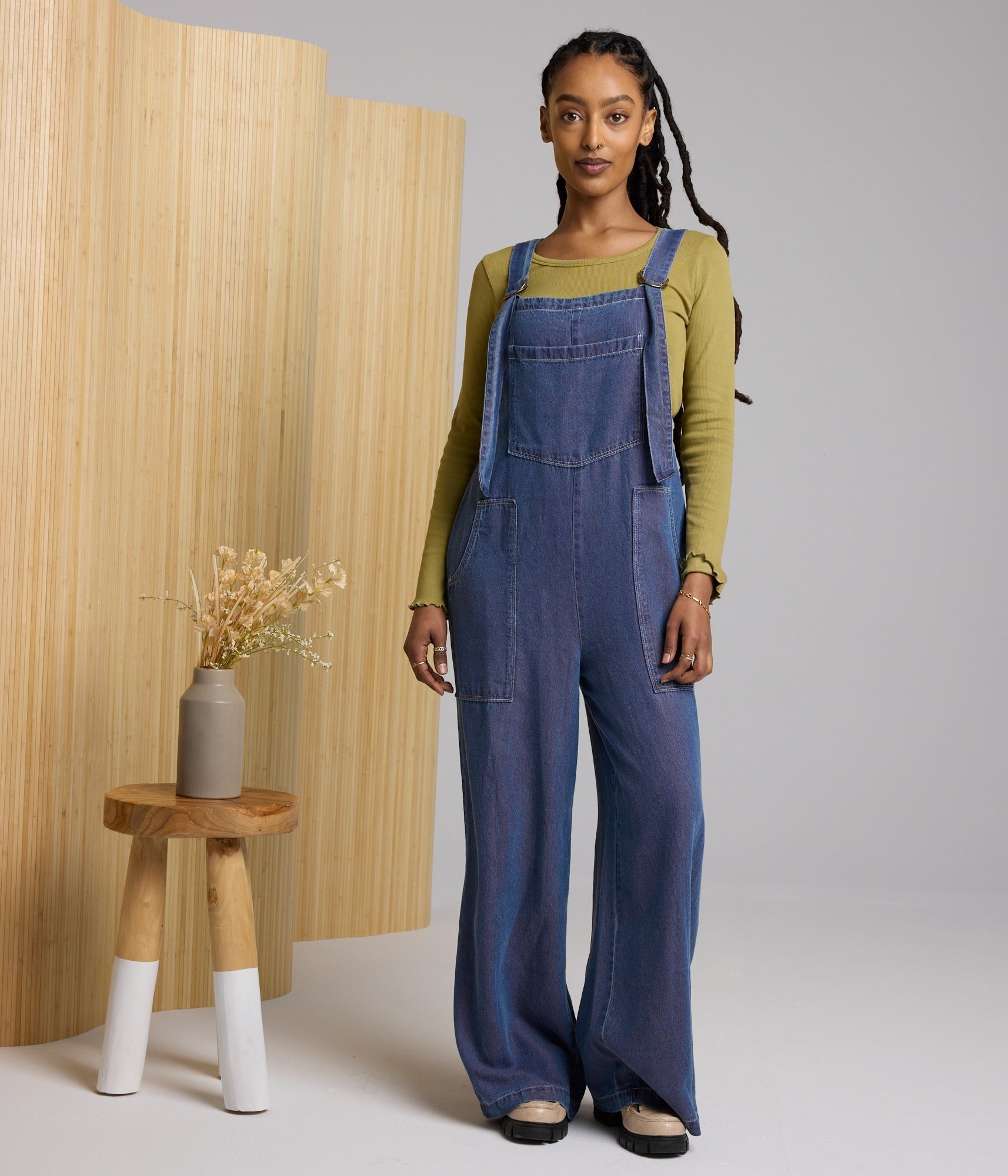 Georgia Overall - Dark Wash