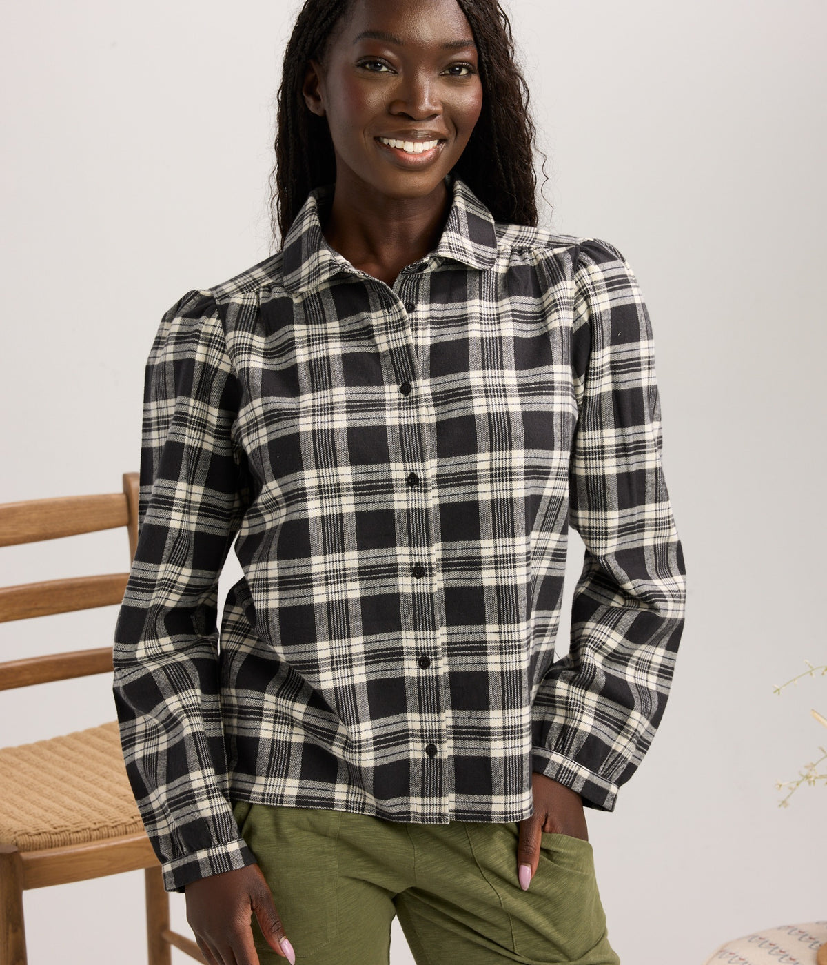 Rosemont Flannel - Black/Pearl