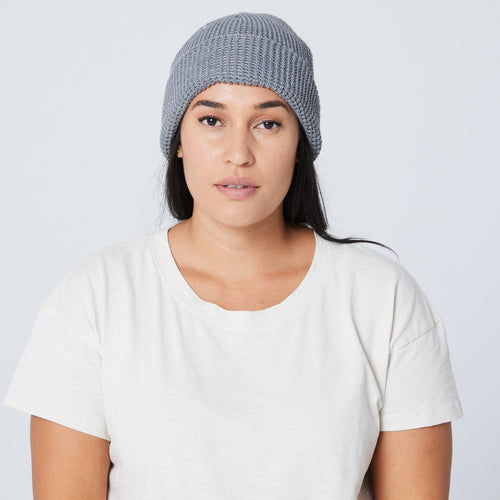 Recycled Waffle-Knit Beanie