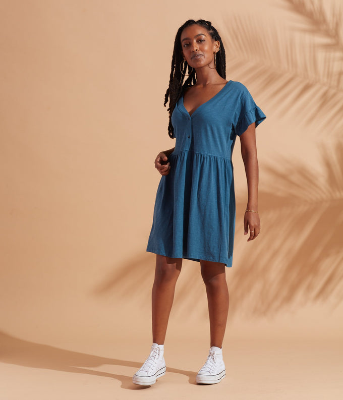 madewell denim wrap dress