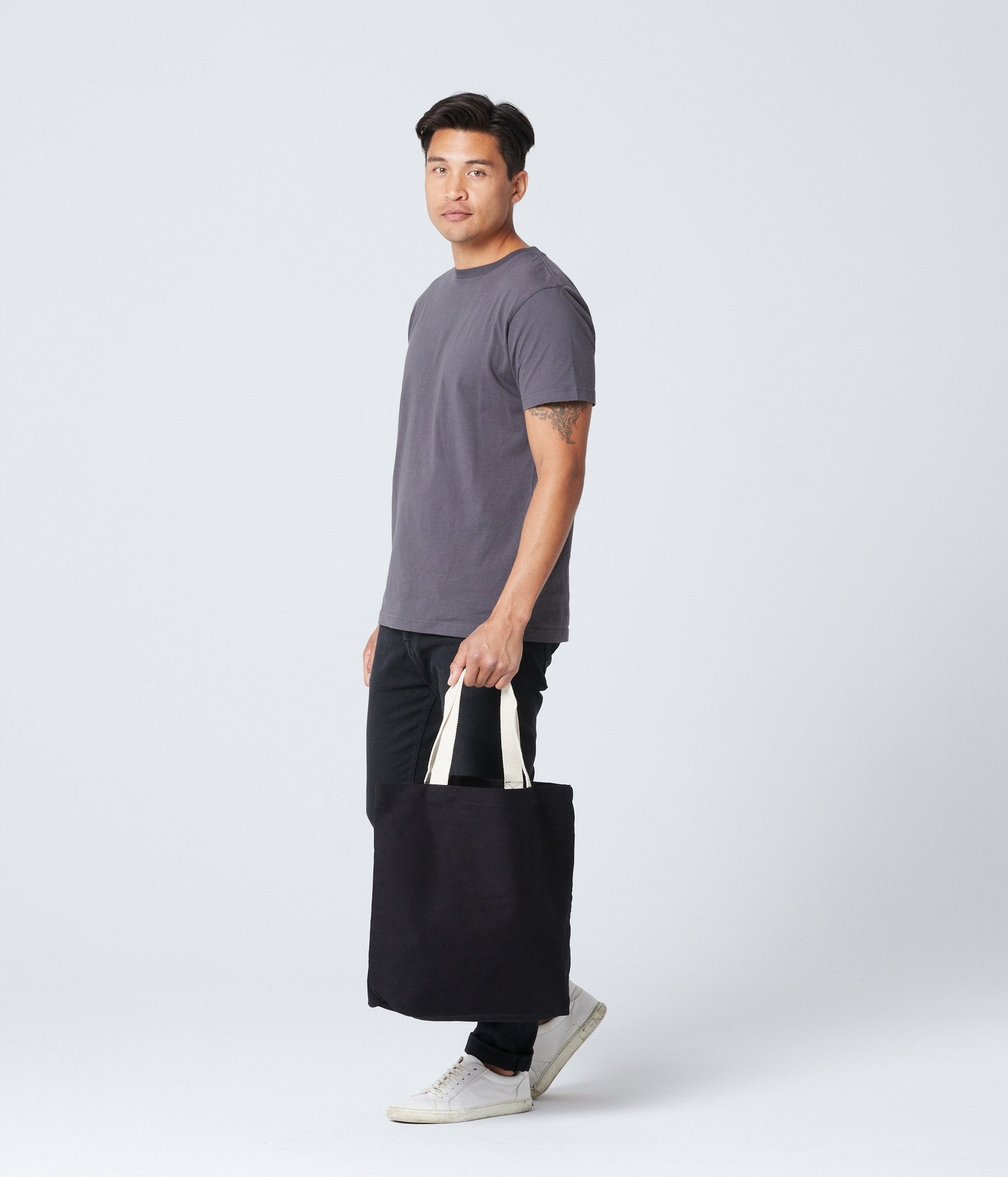 Organic Canvas Tote Bag - Black