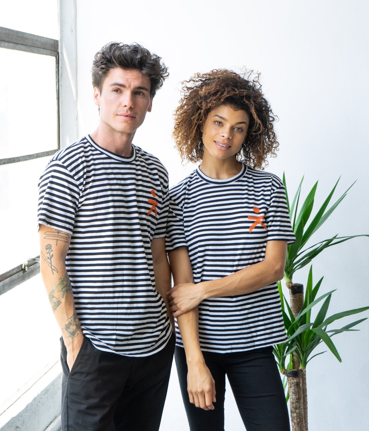 Logo Tee Stripes - Black/White