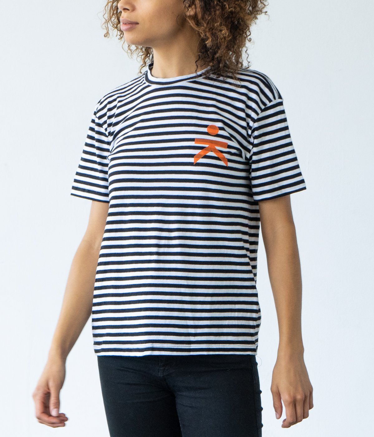 Logo Tee Stripes - Black/White