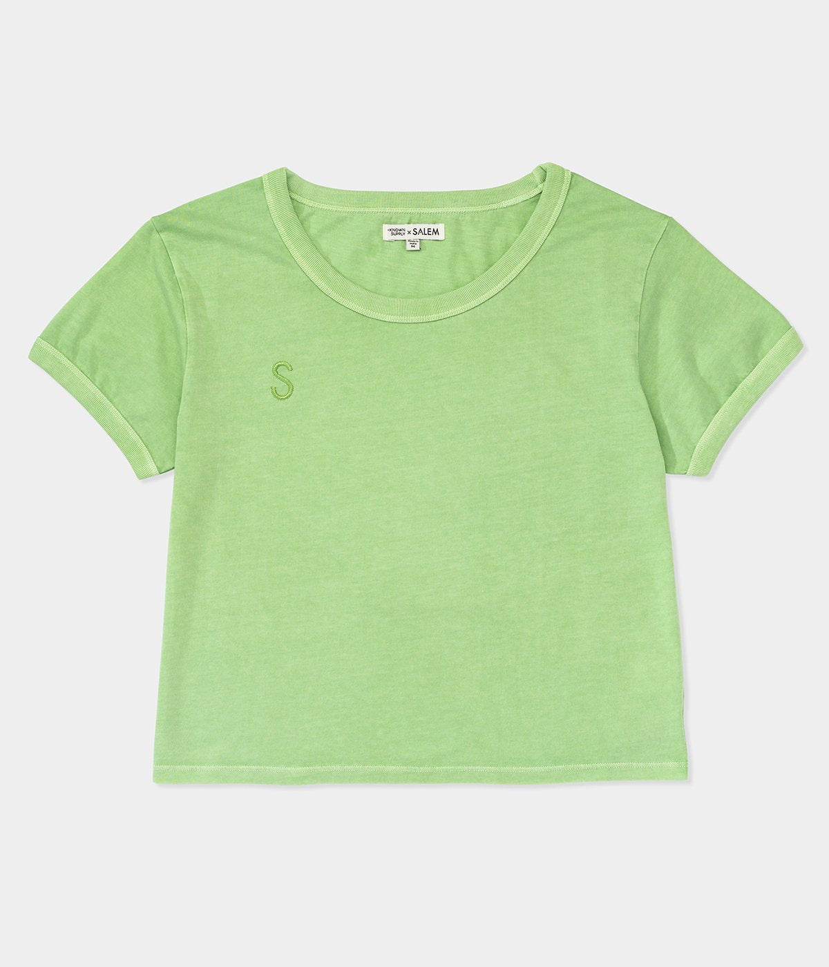 Pastel Cropped Tee - Green