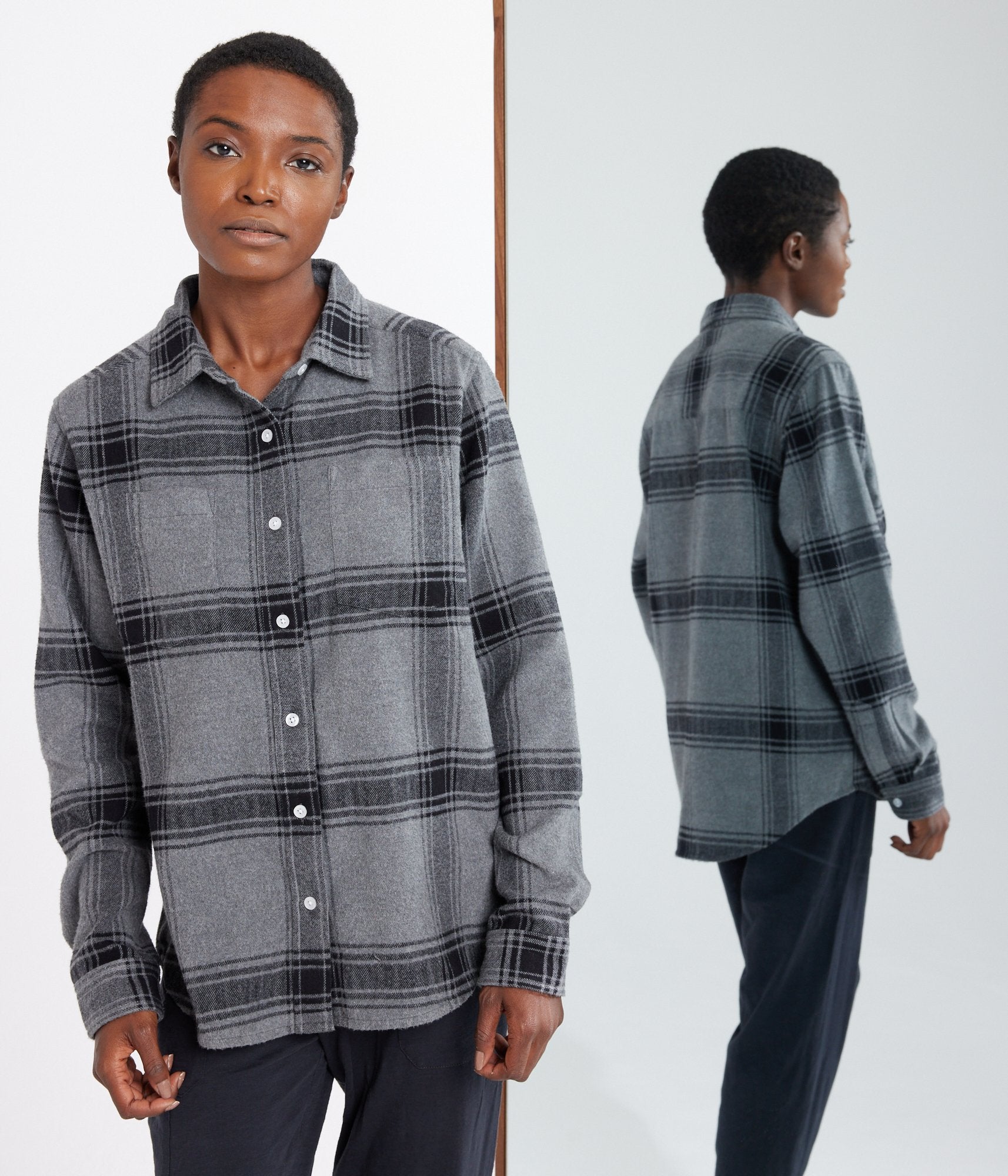 Shiloh Unisex Flannel - Grey