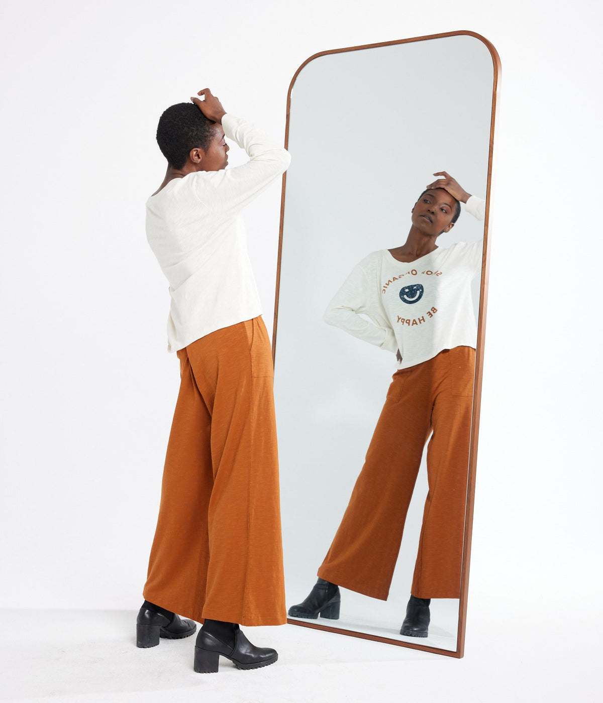 Shop Organic Long Sleeve Tee - Stone