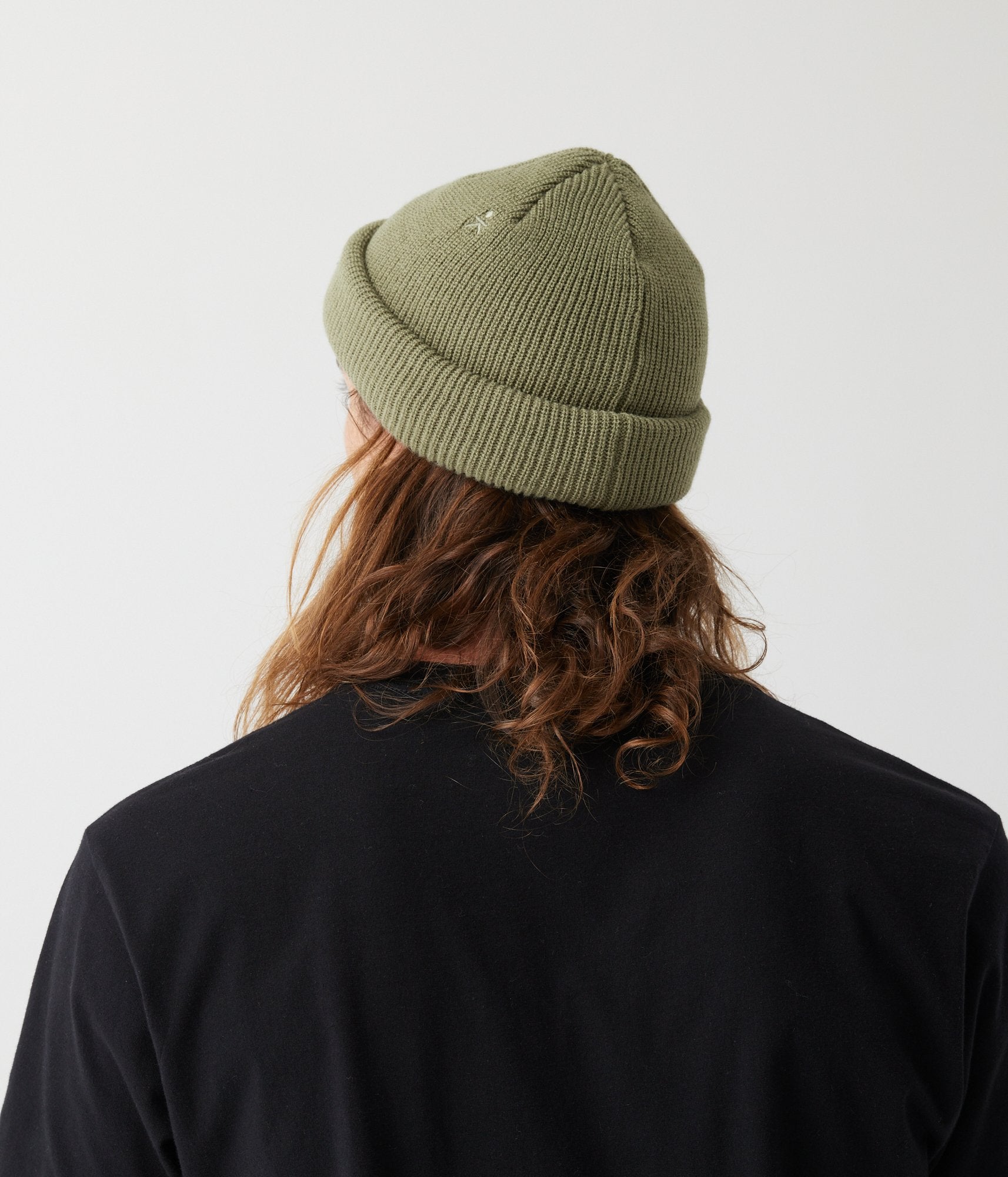 Ribbed-Knit Beanie - Army