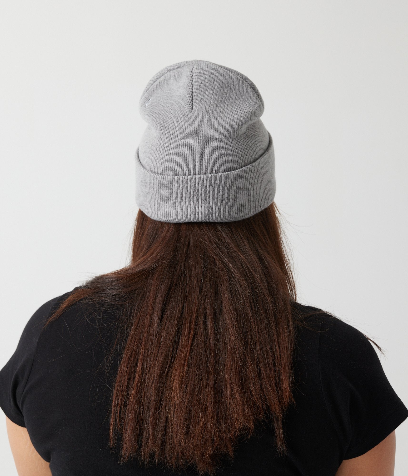 Tall Cuff Beanie - Light Grey