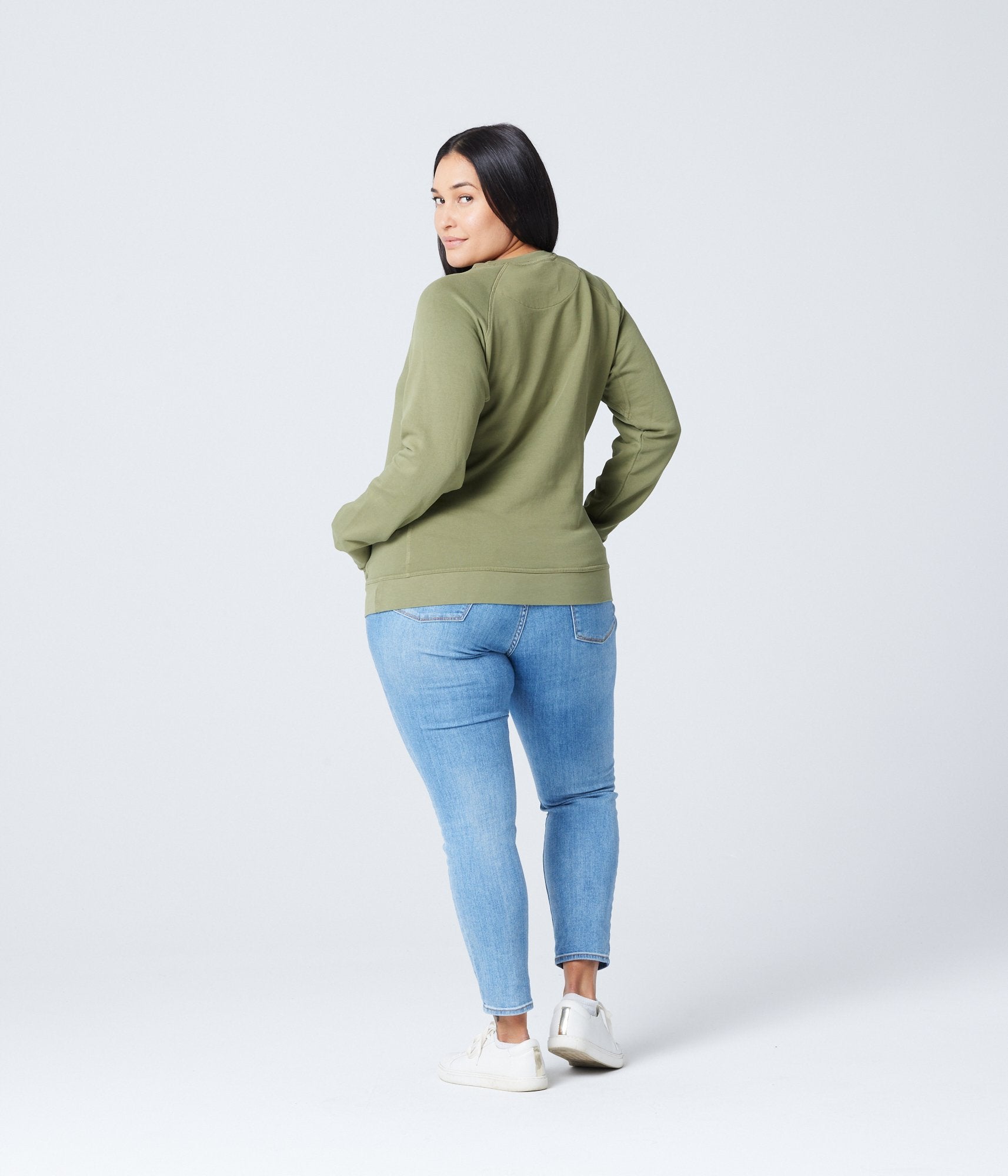 Unisex Pocket Crewneck Sweatshirt - Army