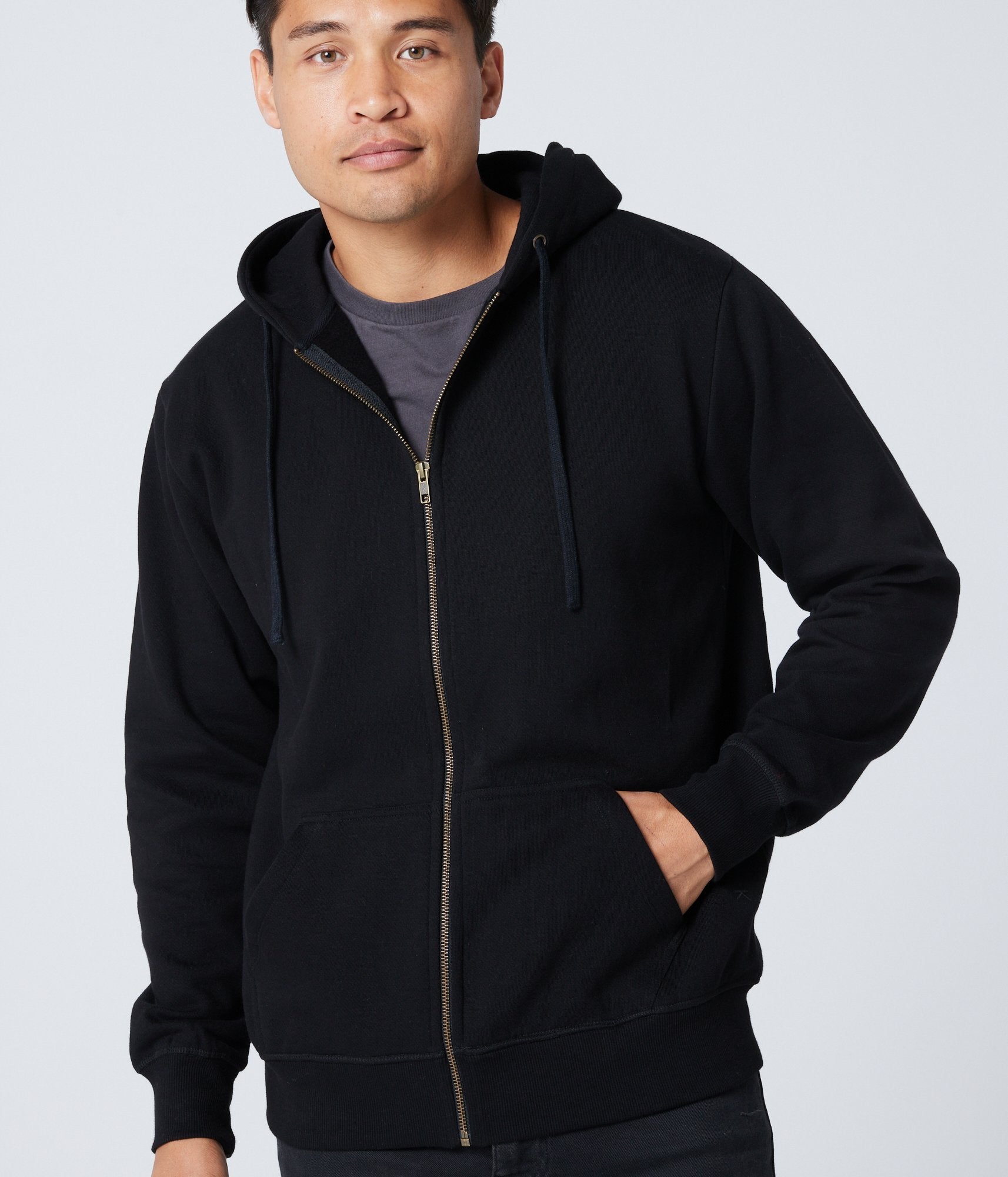 Unisex Zip Hoodie - Black