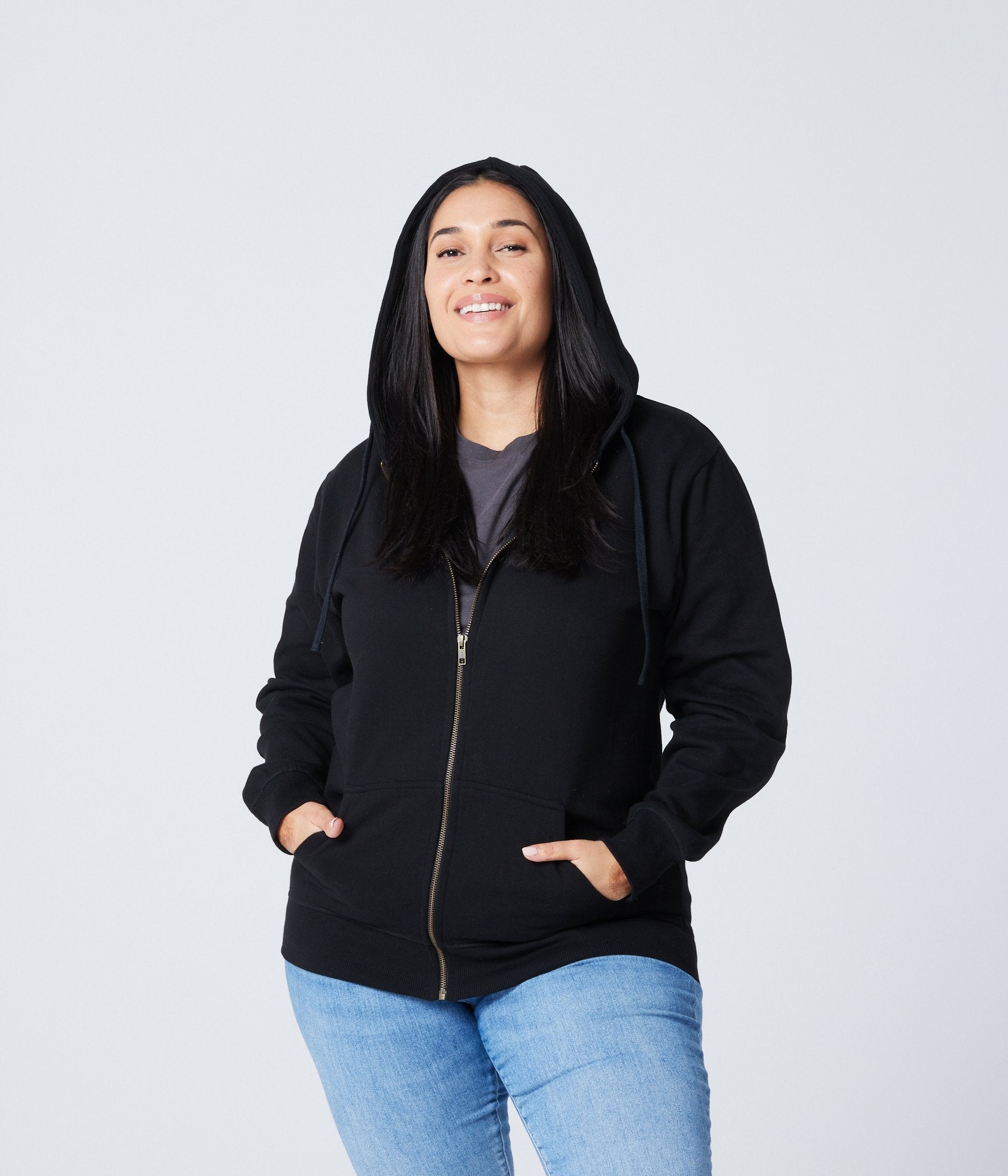 Unisex Zip Hoodie - Black