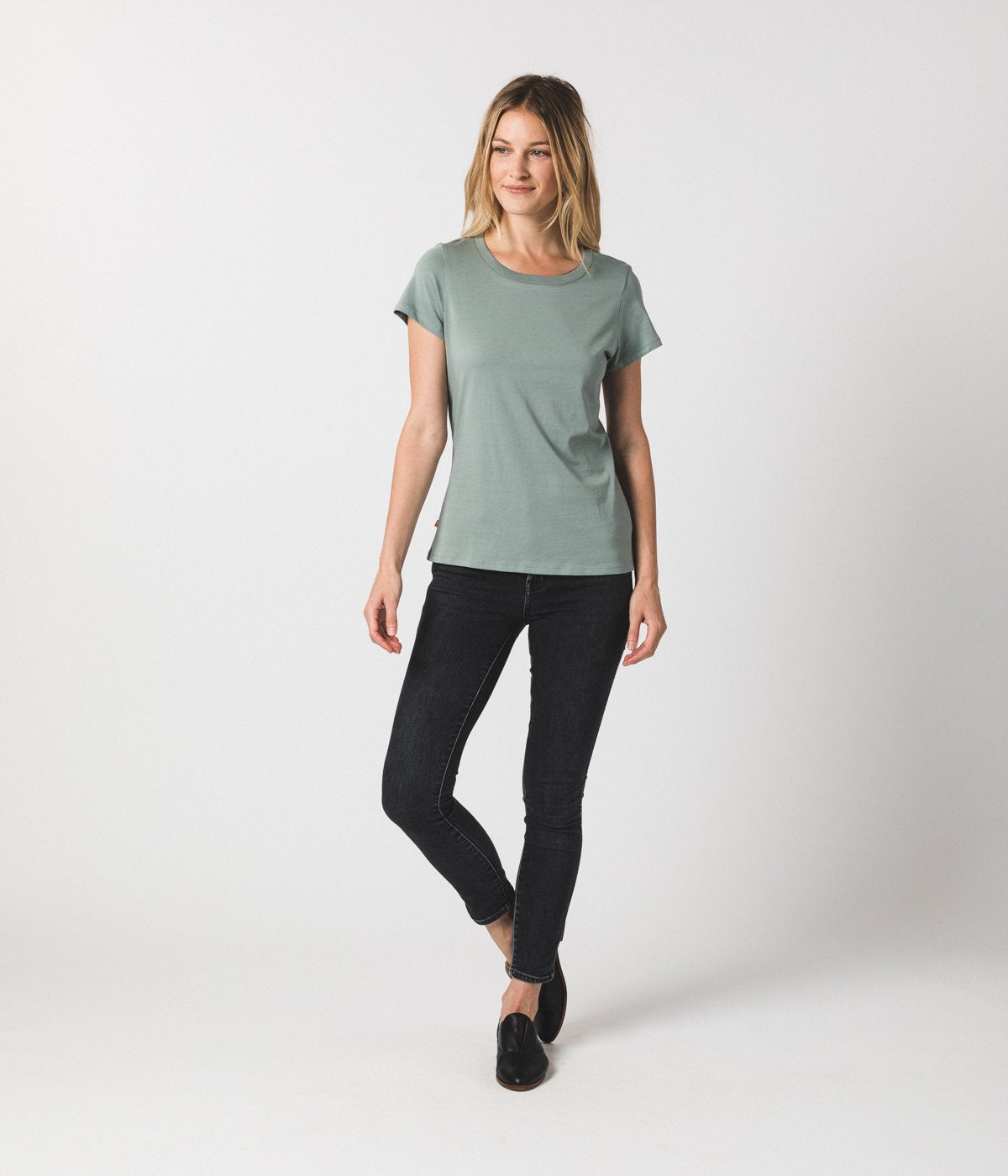 Women's Fitted Crew - Sage