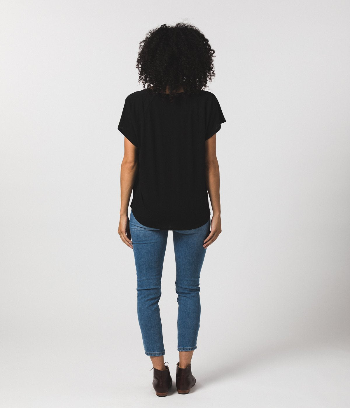 Women's Raglan Crew - Black