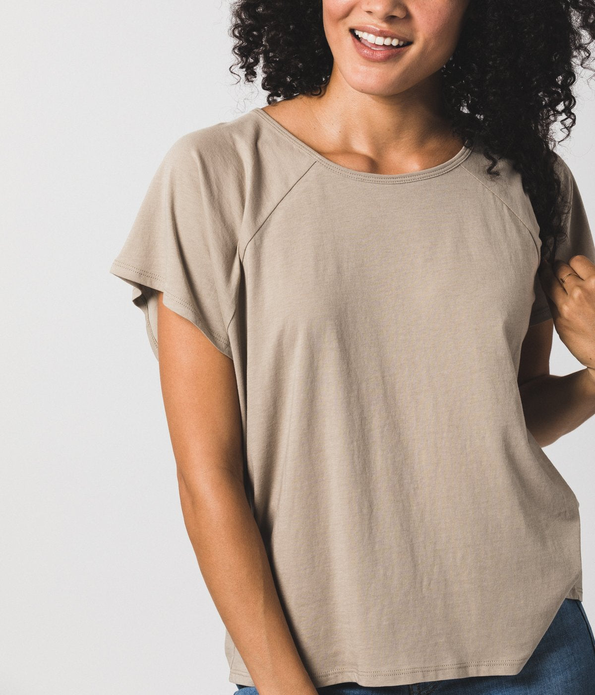 Women's Raglan Crew - Oatmeal