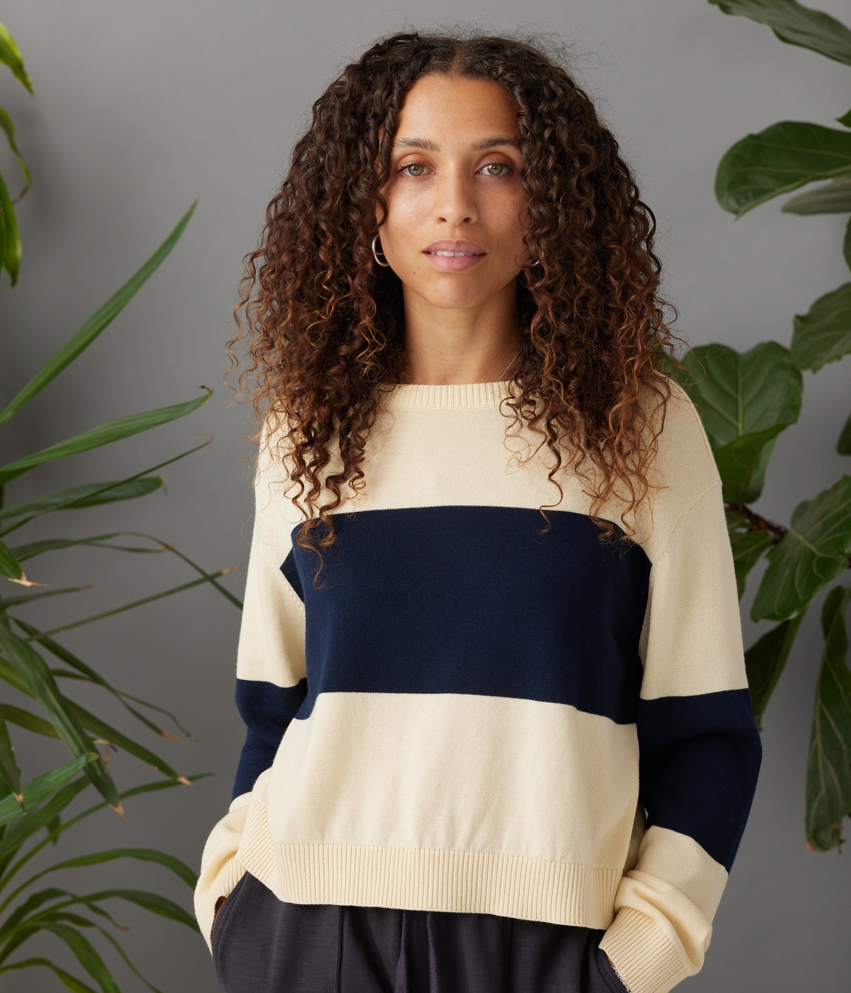 Palmer Sweater - Sun Fade/Dark Blue