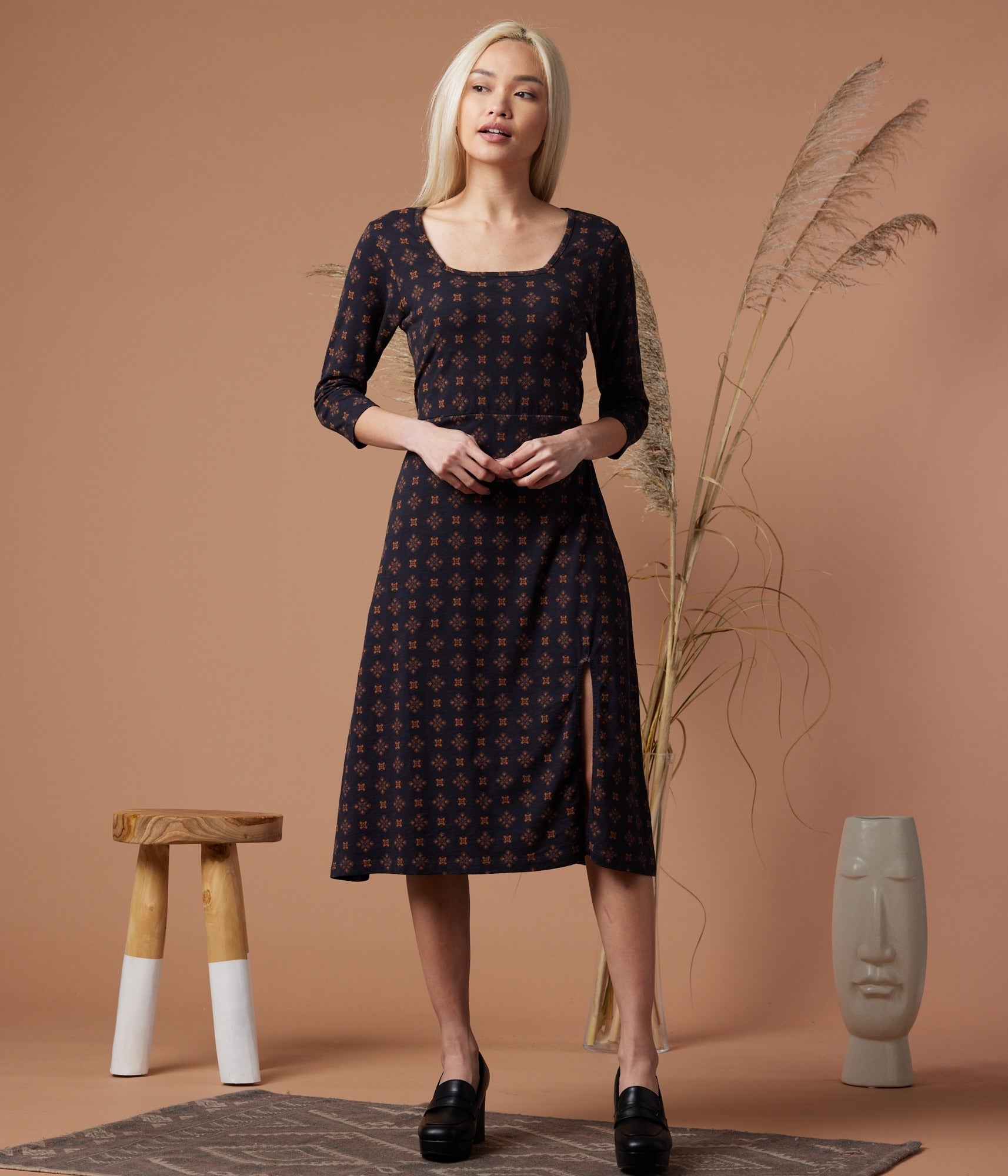 Ellery Dress - Washed Black Boho