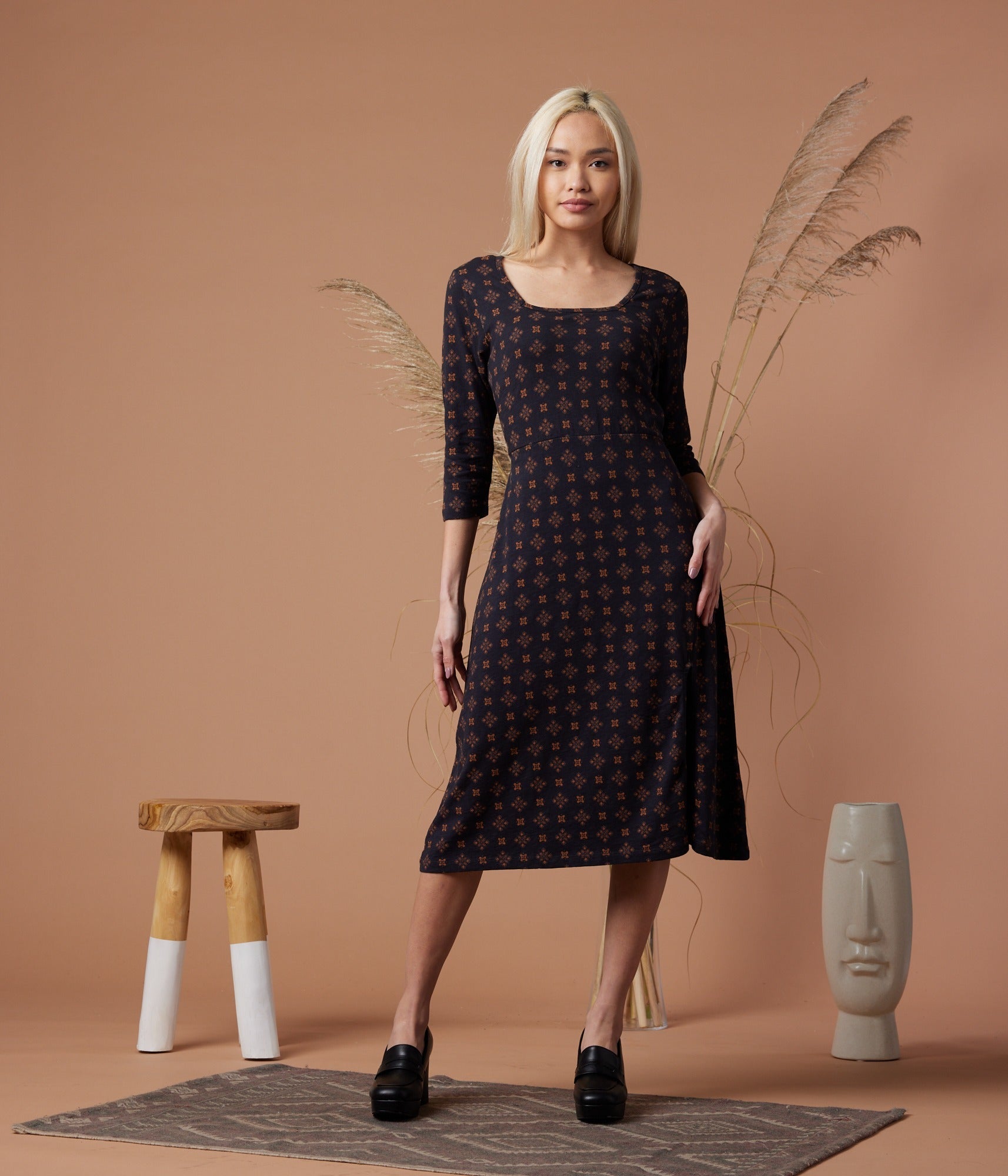 Ellery Dress - Washed Black Boho