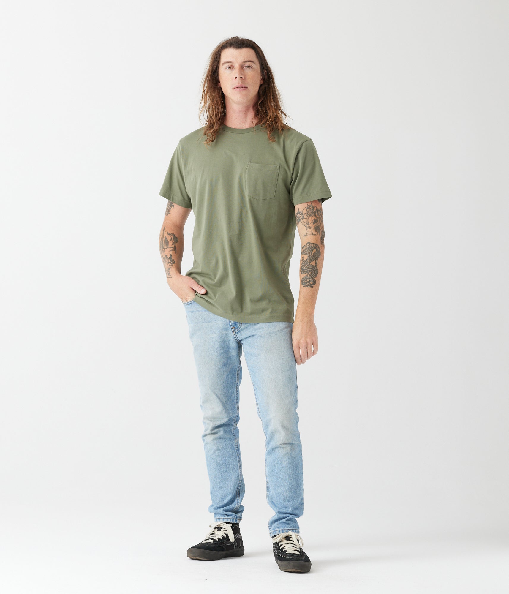 Heavyweight Pocket Tee - Army