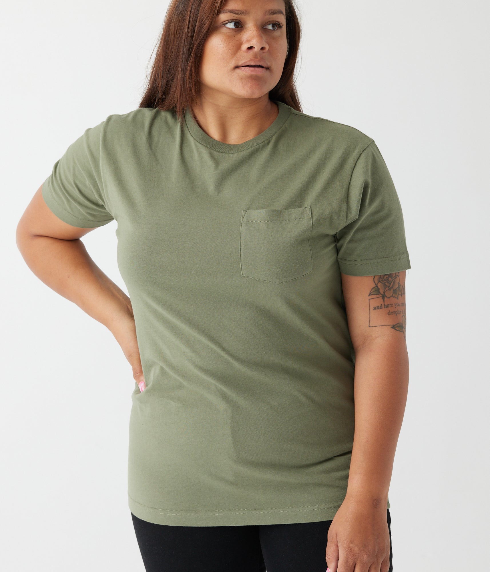 Heavyweight Pocket Tee - Army