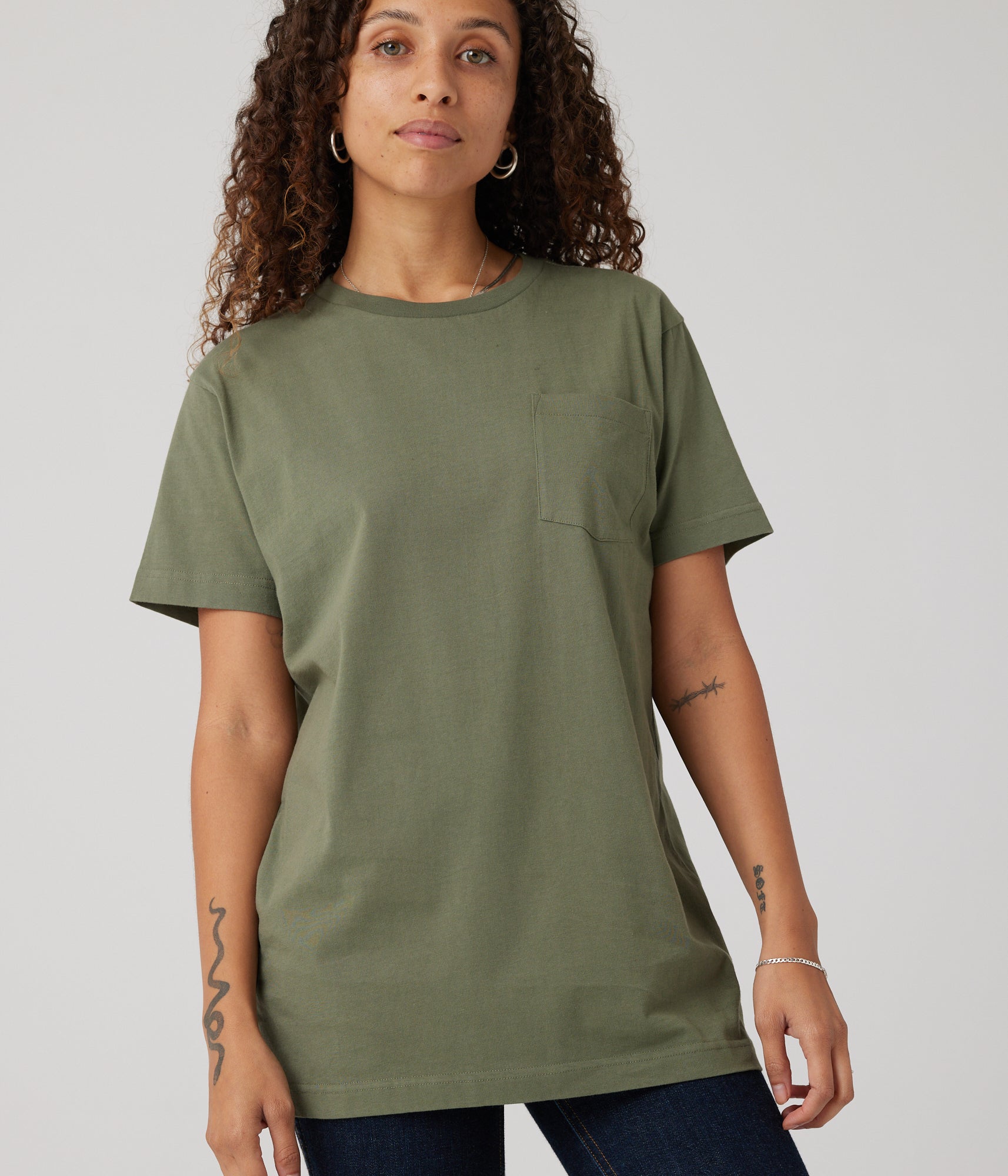 Heavyweight Pocket Tee - Army