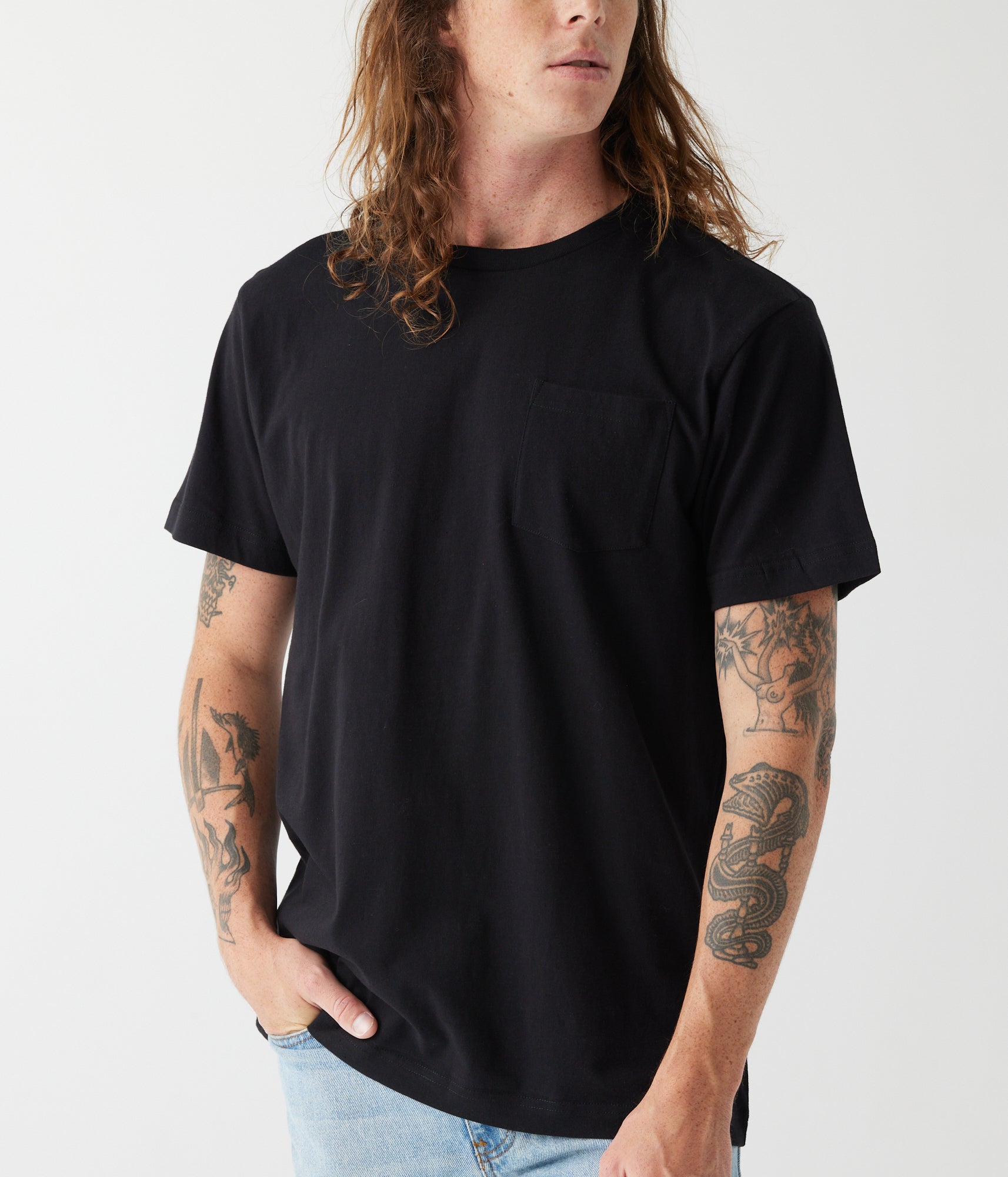 Heavyweight Pocket Tee - Black