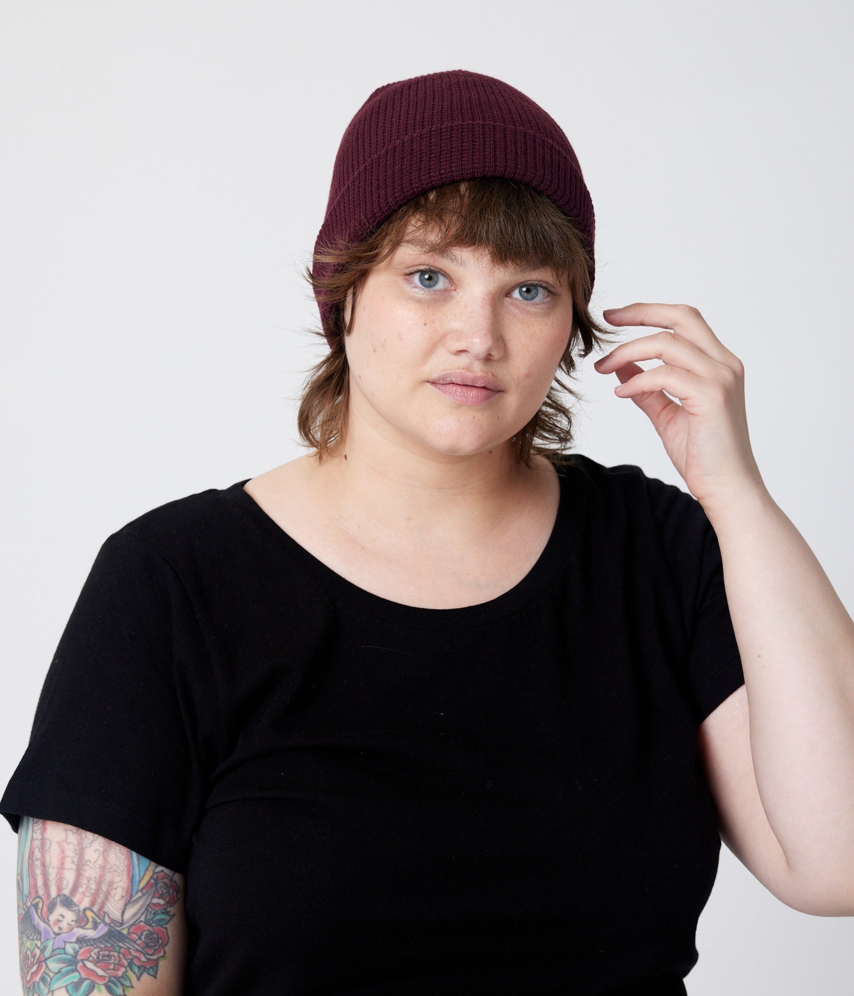 Fitted Cuff Beanie - Burgundy