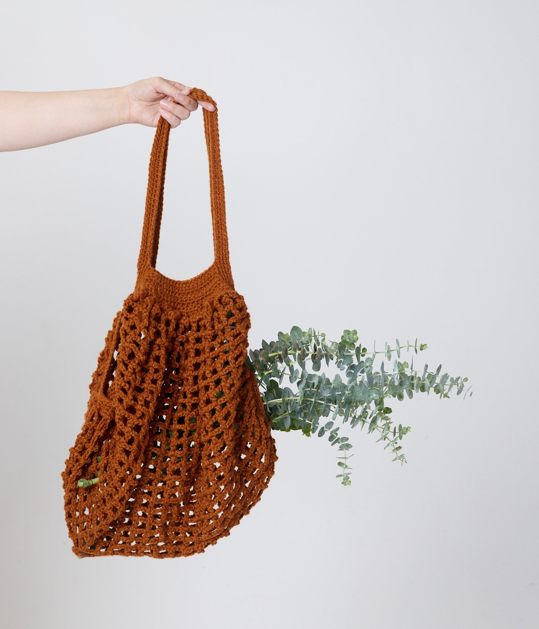 Crochet Market Bag - Camel