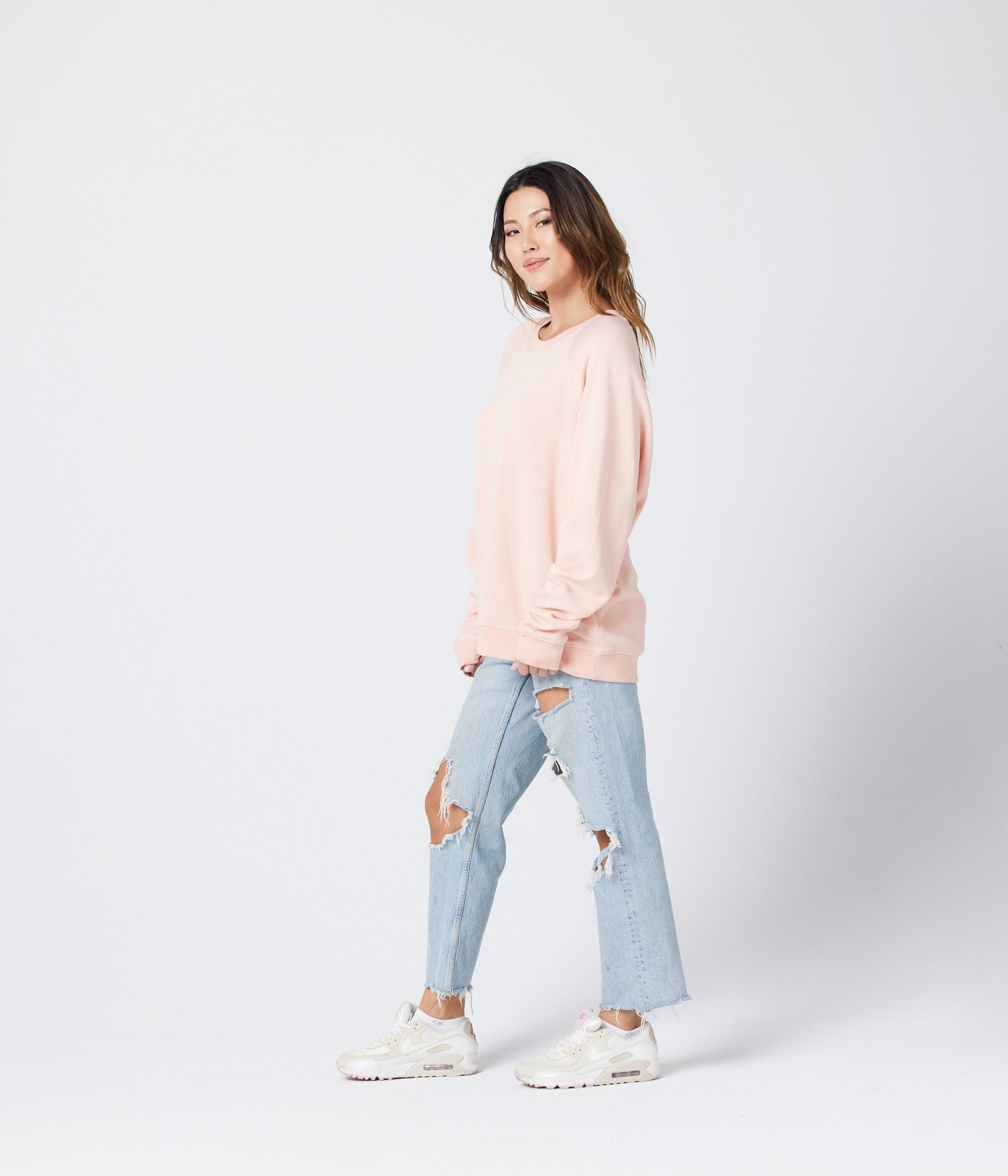 Women's Raglan Sweatshirt - Dusty Rose