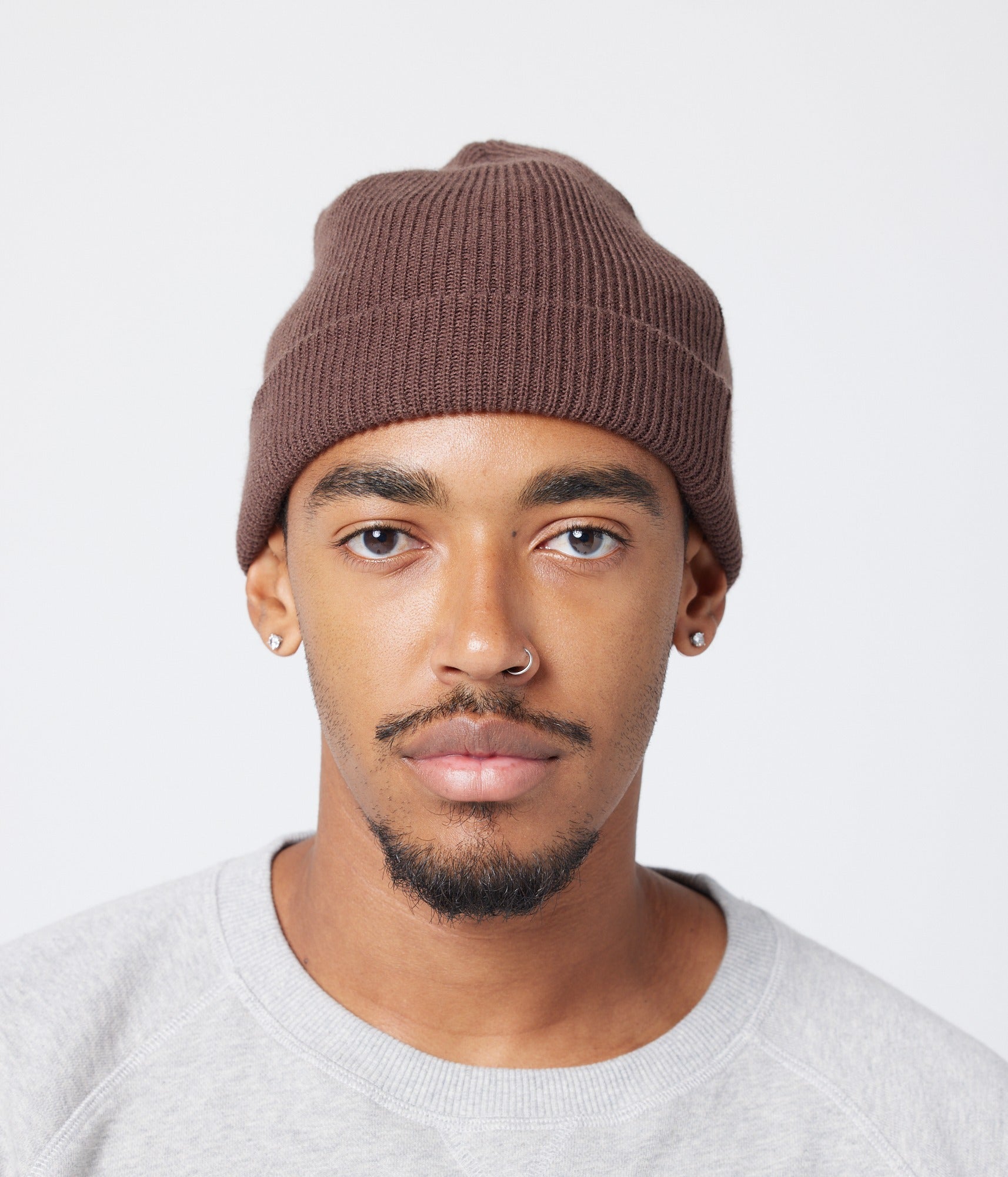 Ribbed-Knit Beanie - Espresso