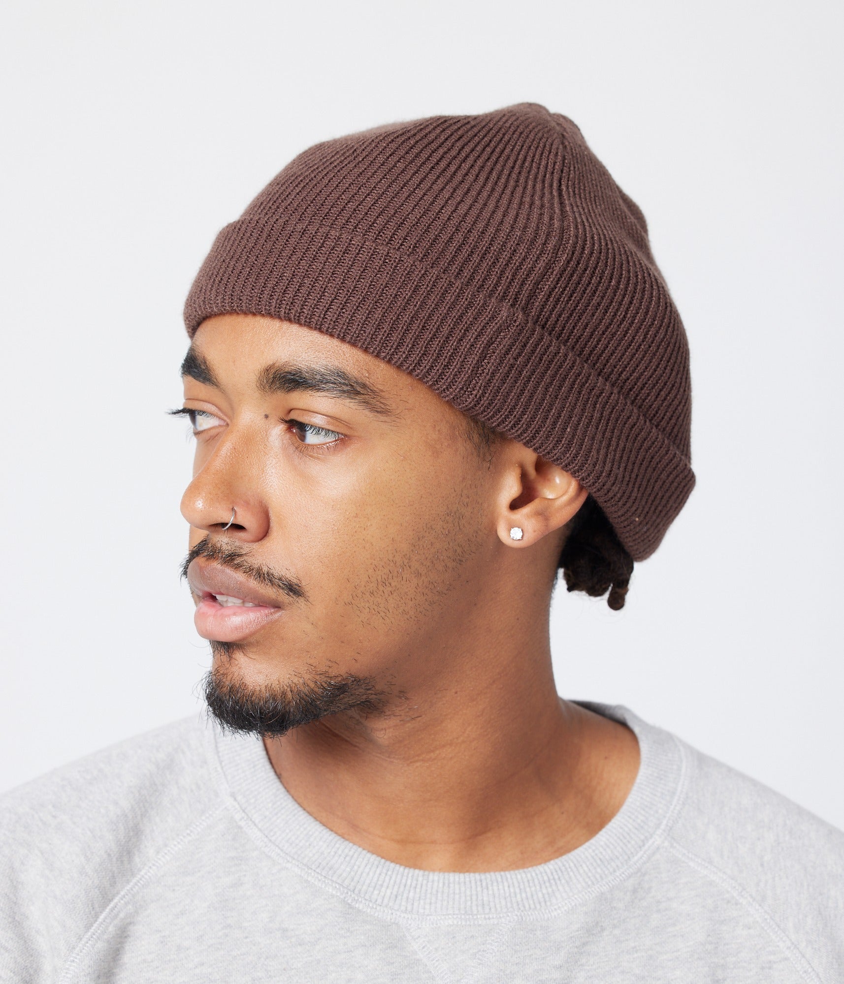 Ribbed-Knit Beanie - Espresso