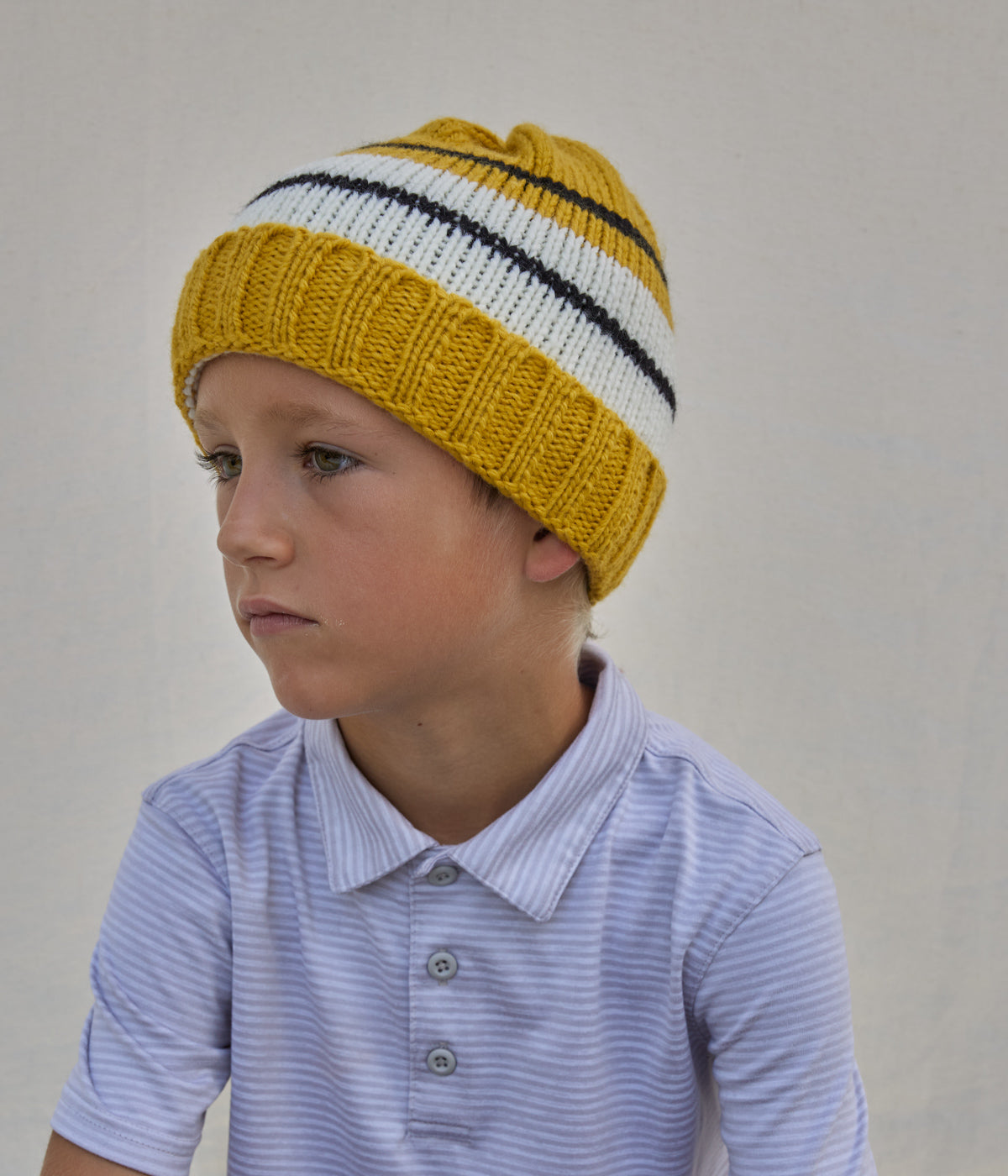 Clive Beanie - Dijon Stripe