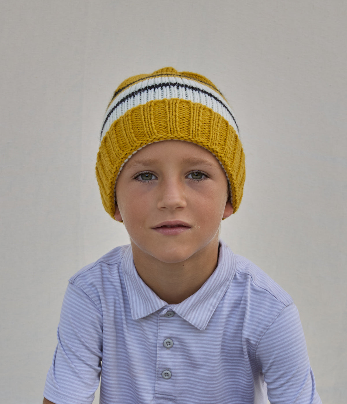 Clive Beanie - Dijon Stripe