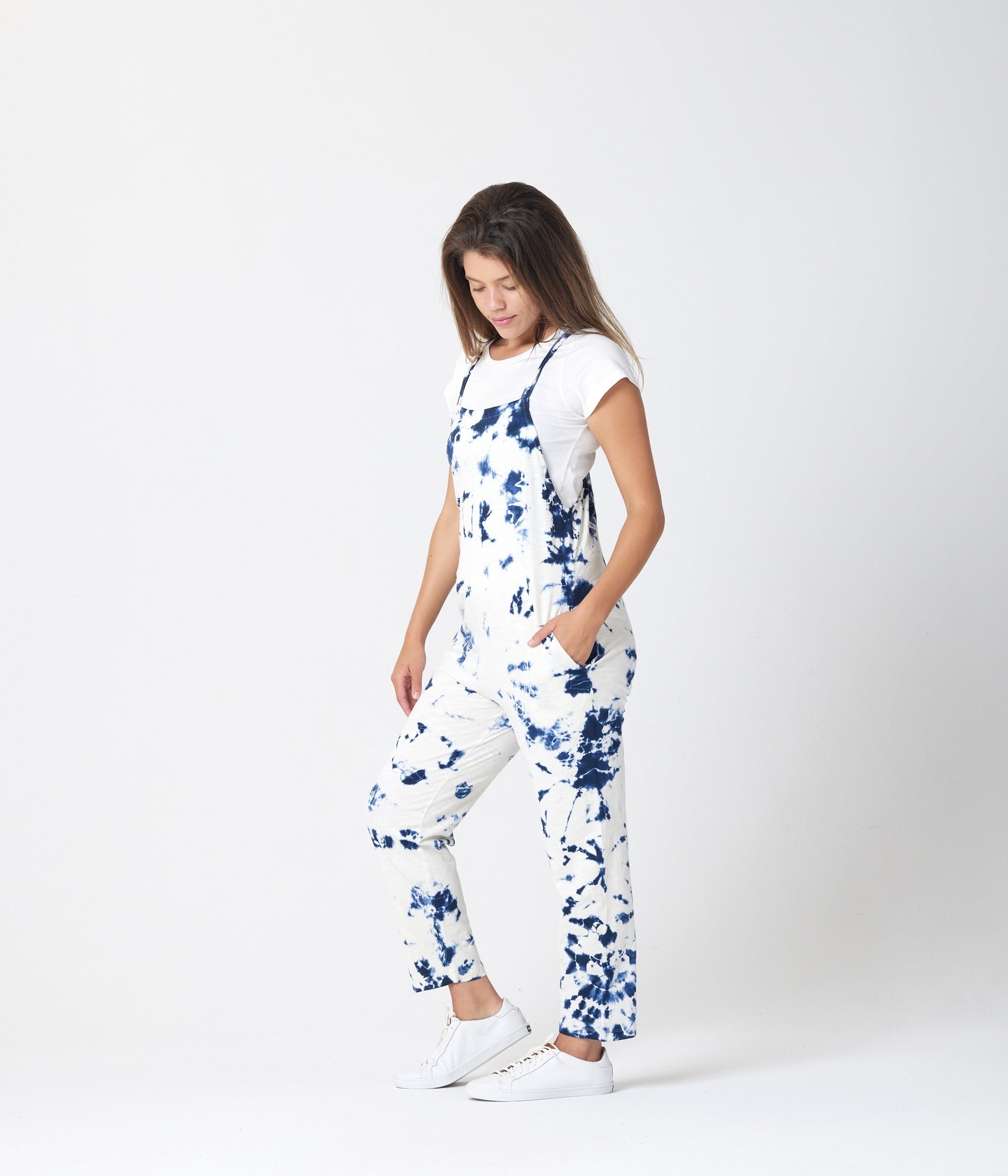 Cadence Overall - Dark Blue Tie Dye