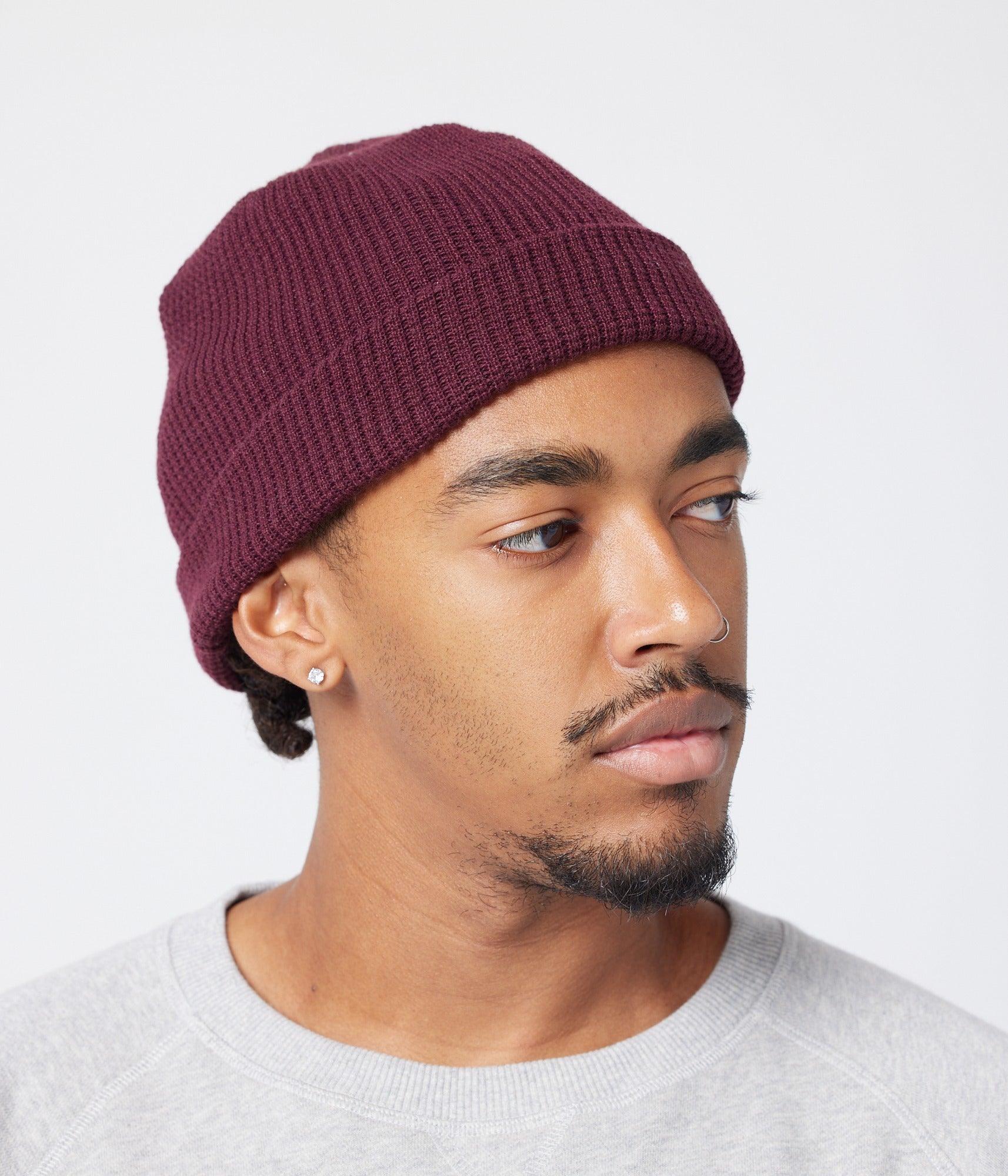 Fitted Cuff Beanie - Burgundy