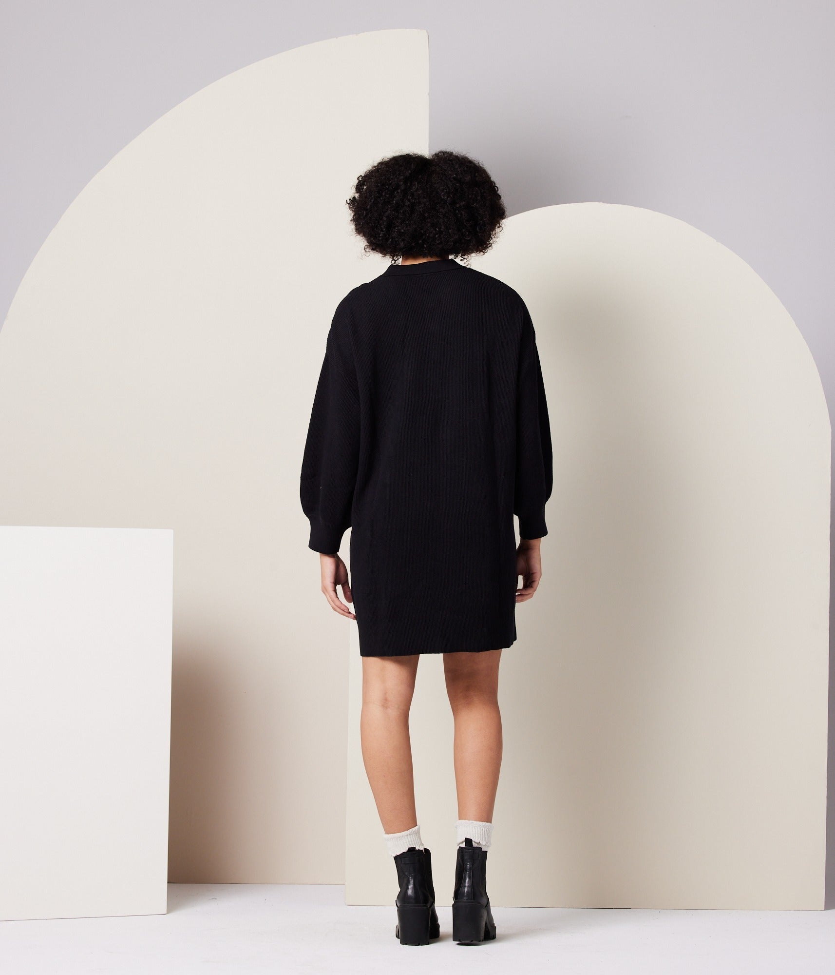 Griffin Sweater Dress - Black