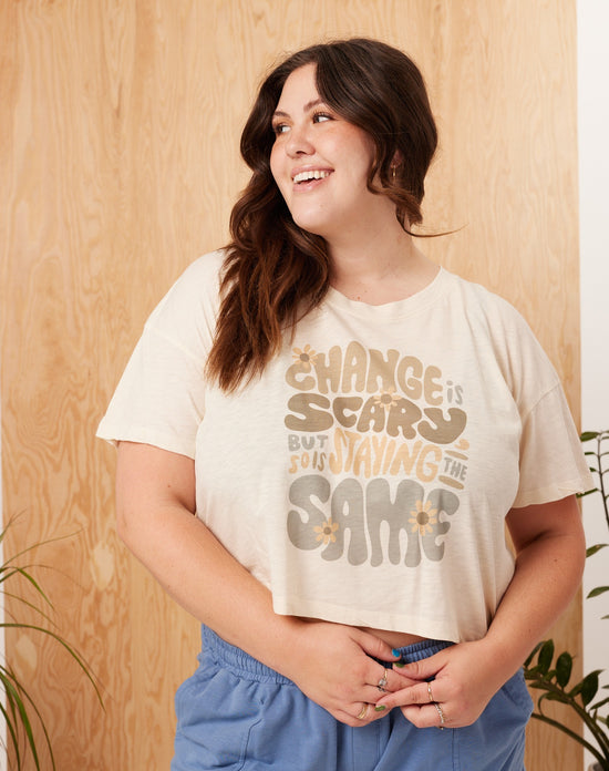 Change Is Scary Crop Tee