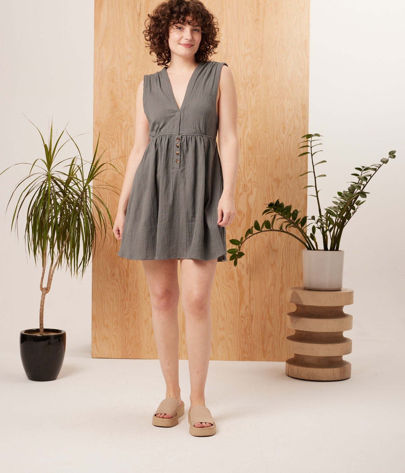 Mika Dress - Charcoal