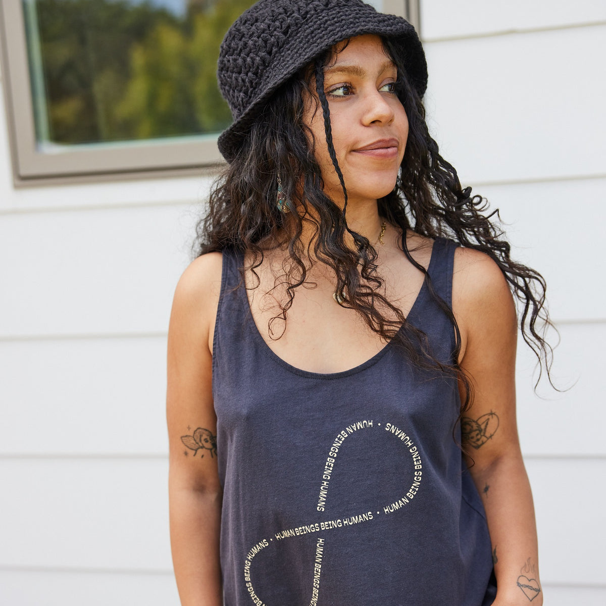 Smooth Irie Back in Black Crochet Bucket Hat New With Tags One Size Unisex Style Crochet Bucket Hat - Black main image 4