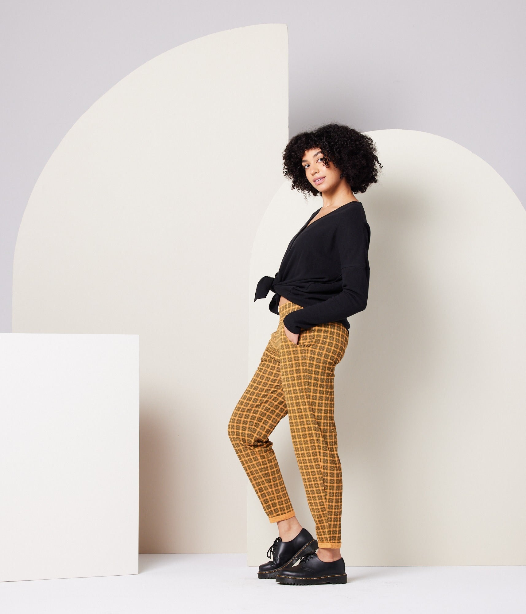 Sequoia Pant - Apricot Plaid