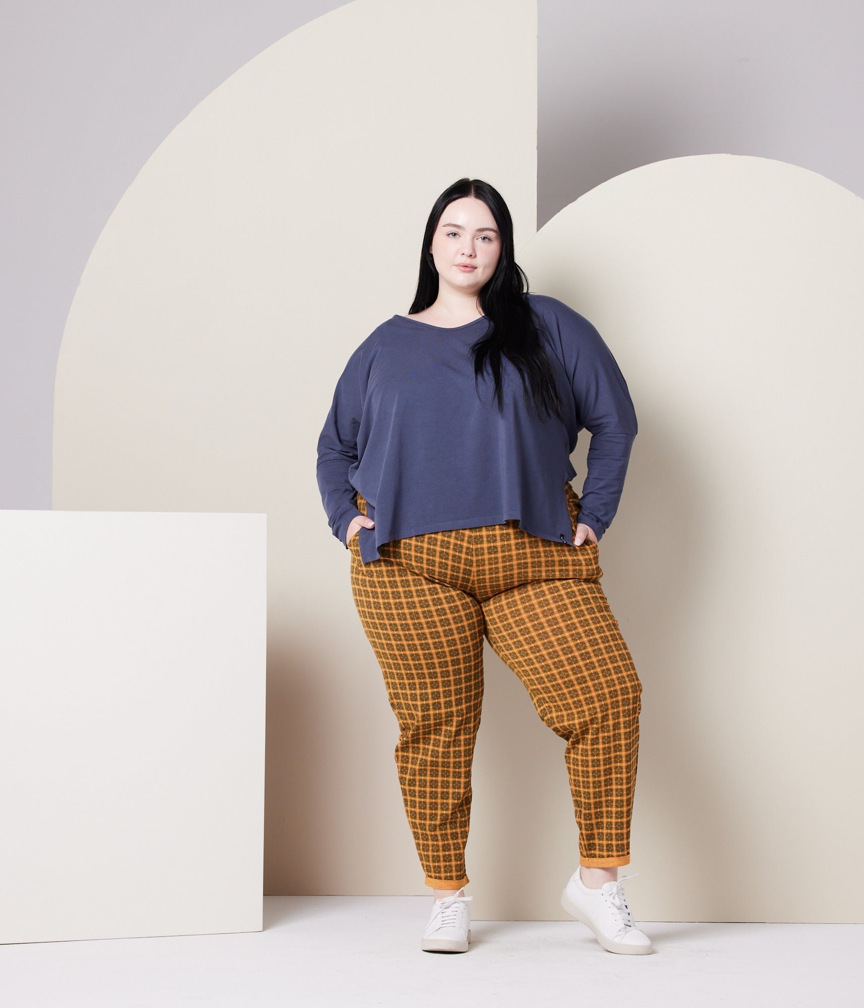 Sequoia Pant - Apricot Plaid