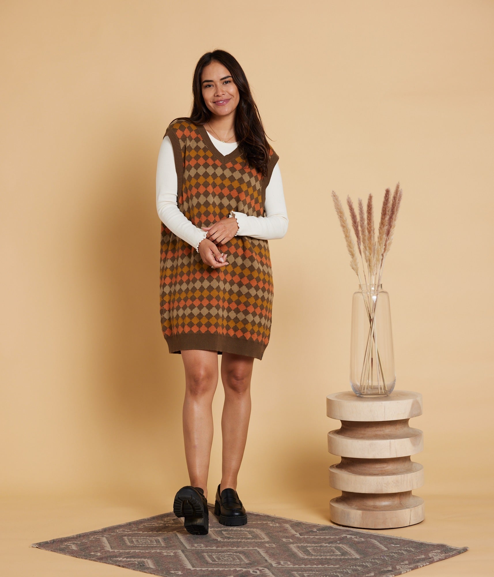 Edna Sweater Dress - Teak Ombre