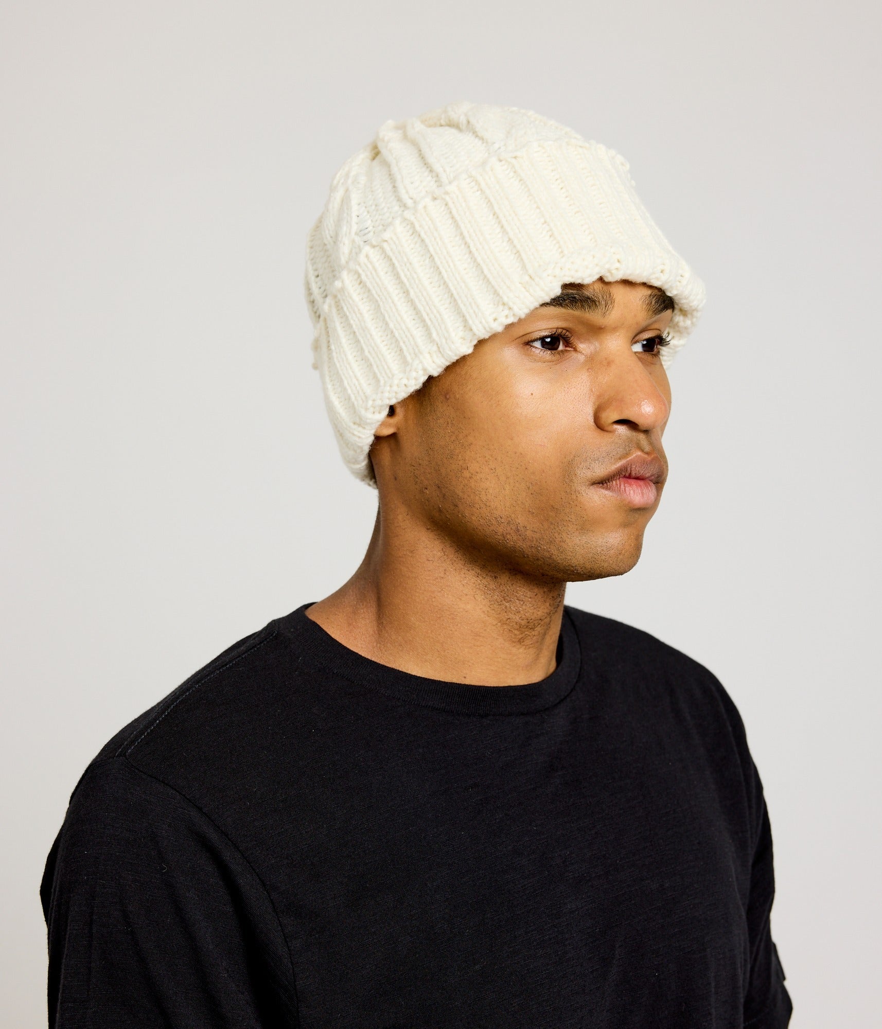 Cable Knit Beanie - Stone