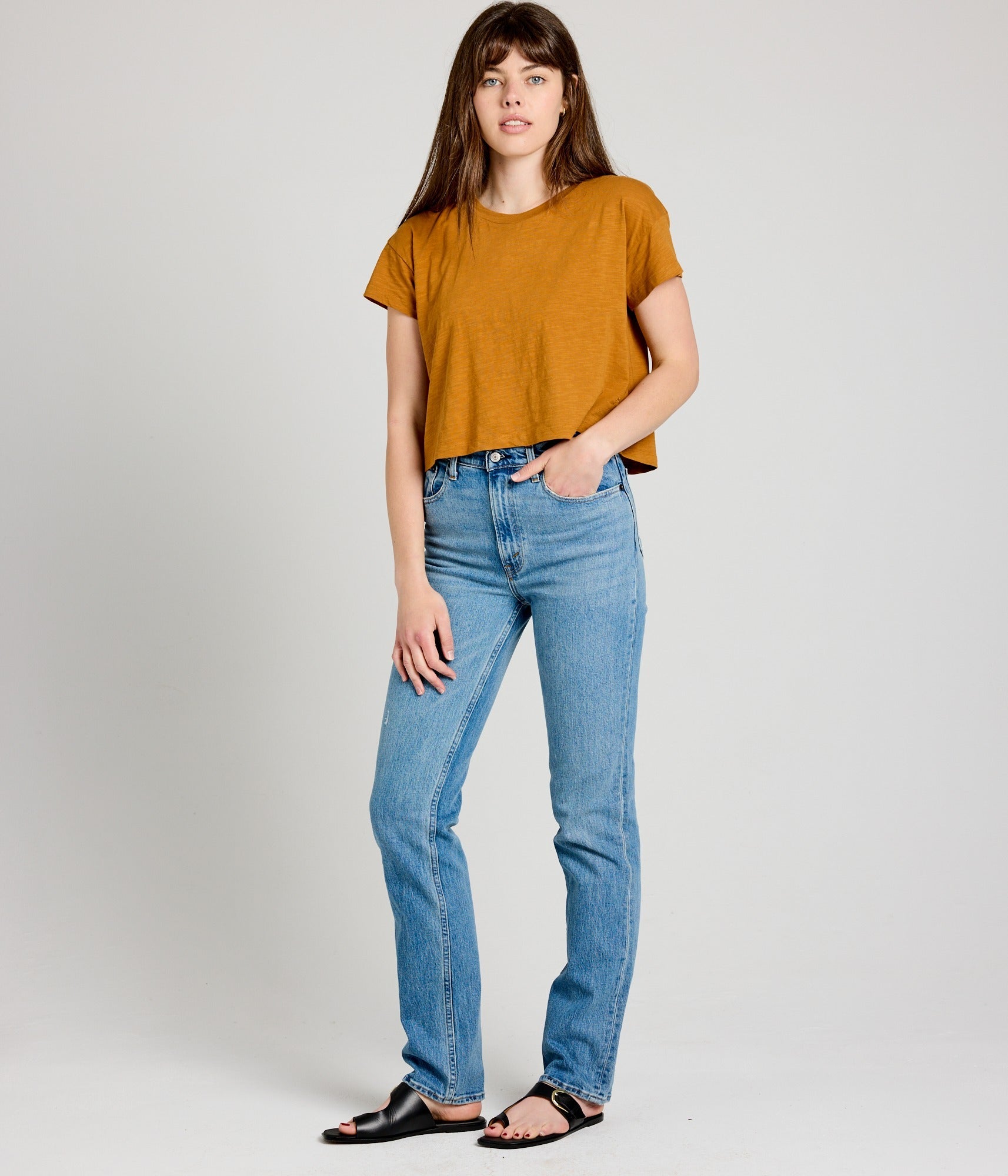 Women's Easy Crop Tee - Turmeric