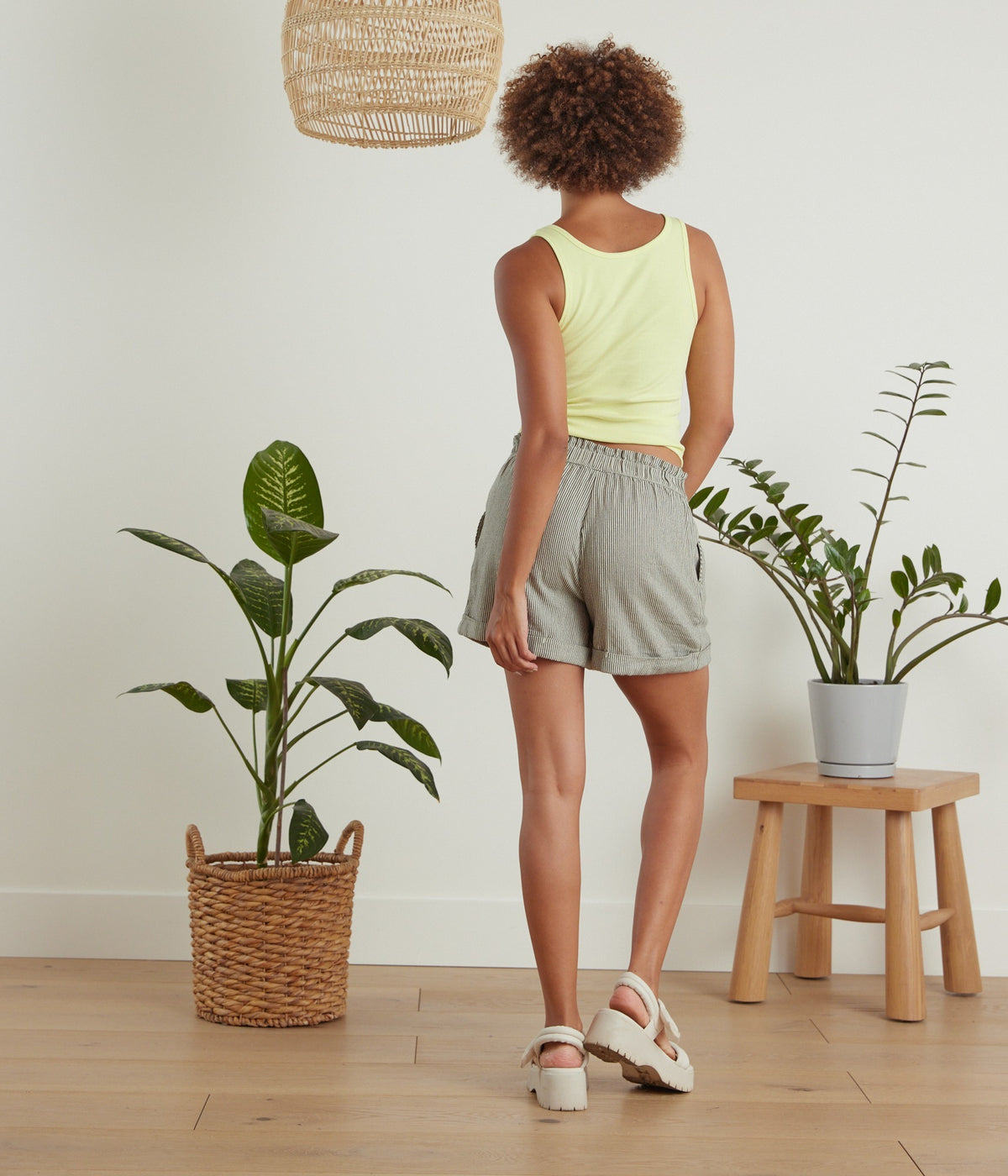 Birch Short - B&W Stripe