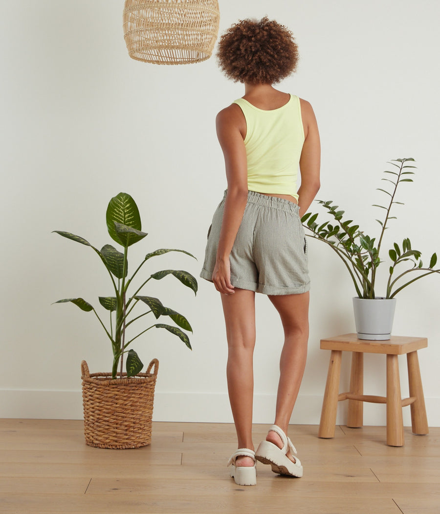 Birch Short - B&W Stripe